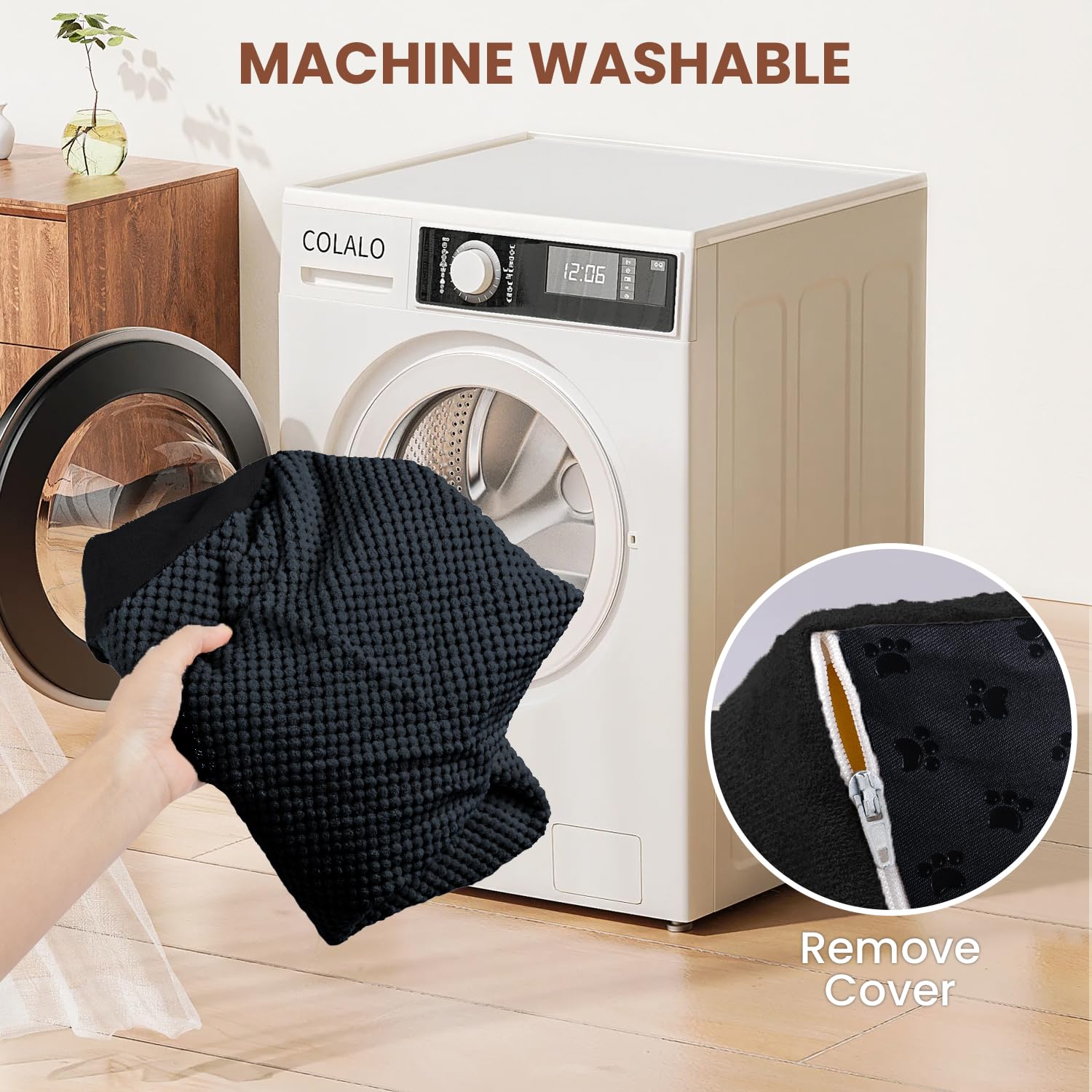 Dog Stairs For Small Dogs, High Density Foam Pet Steps, Extra Wide Non-Slip Pet Ramp For High Beds Or Couch, Soft Doggie Ladder