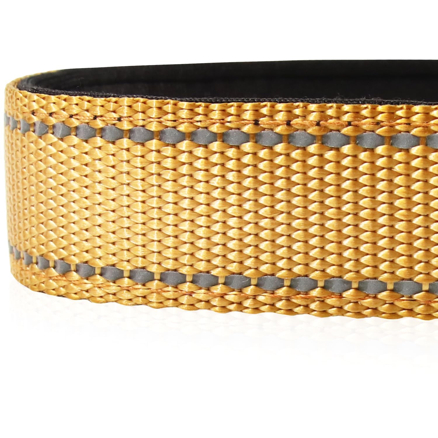 Joytale Reflective Dog Collar,Soft Neoprene Padded Breathable Nylon Pet Collar Adjustable For Extra Large Dogs,Tan,Xl