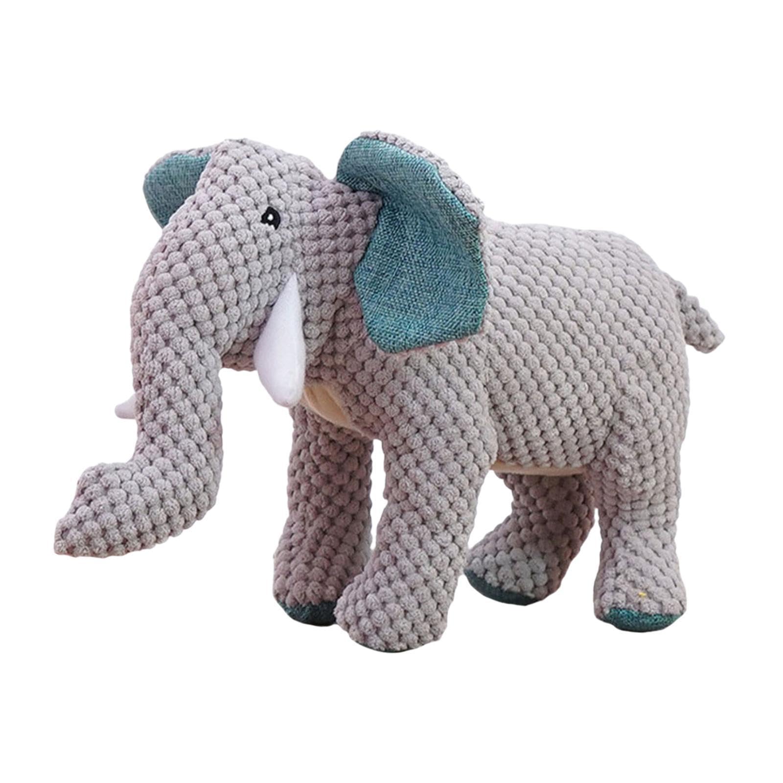MYADDICTION Dog Squeak Toy Easter Decor Chewing Plush Dog Toy for Outdoor Playing Indoor Elephant