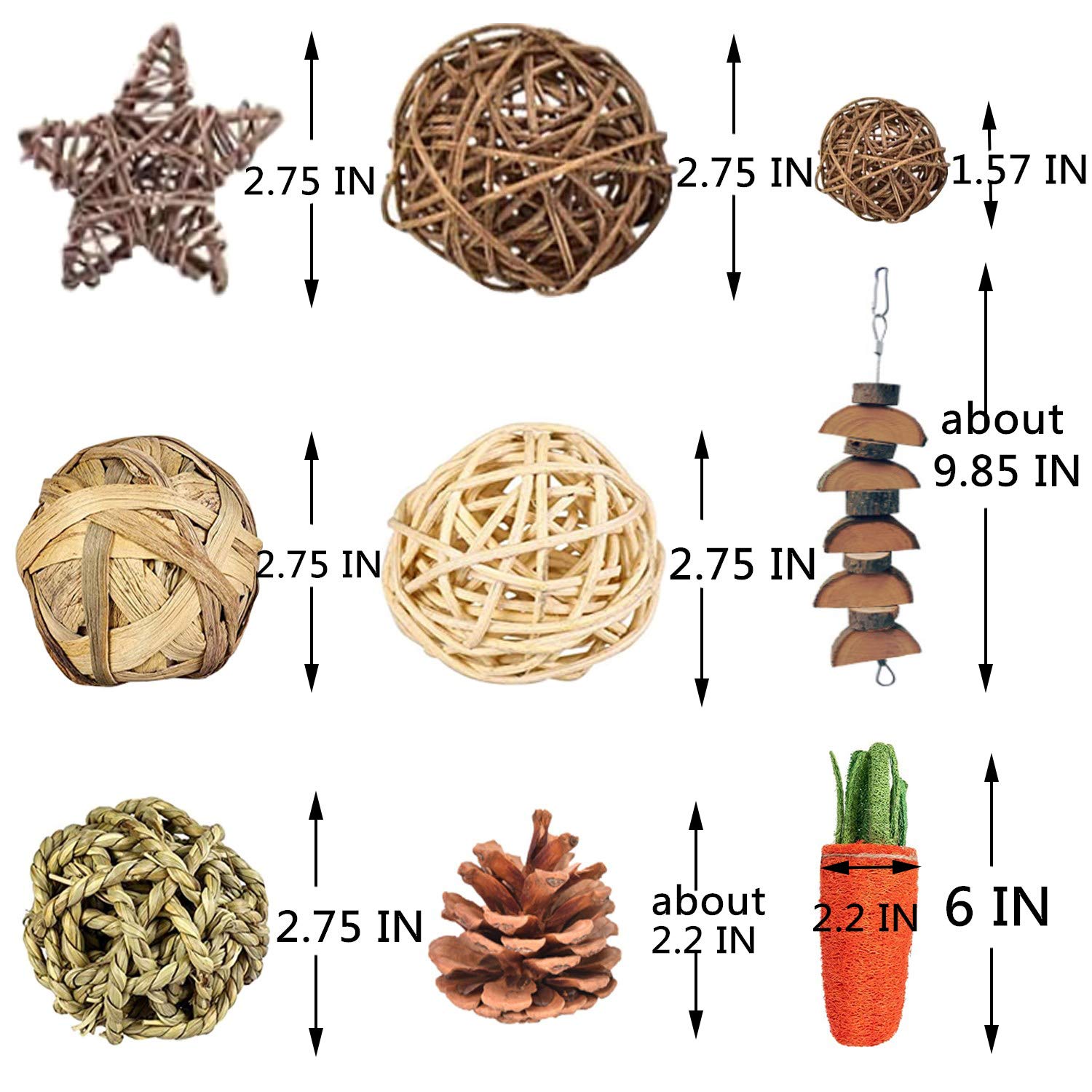 Qhzhang Hamster Chew Toys