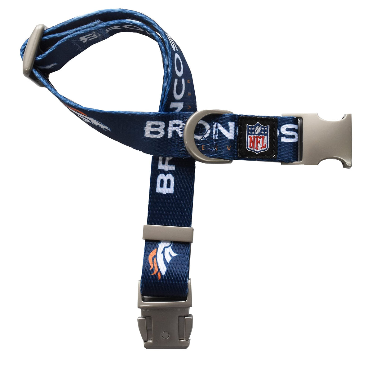 Littlearth Unisex-Adult Nfl Denver Broncos Premium Pet Collar, Team Color, Large