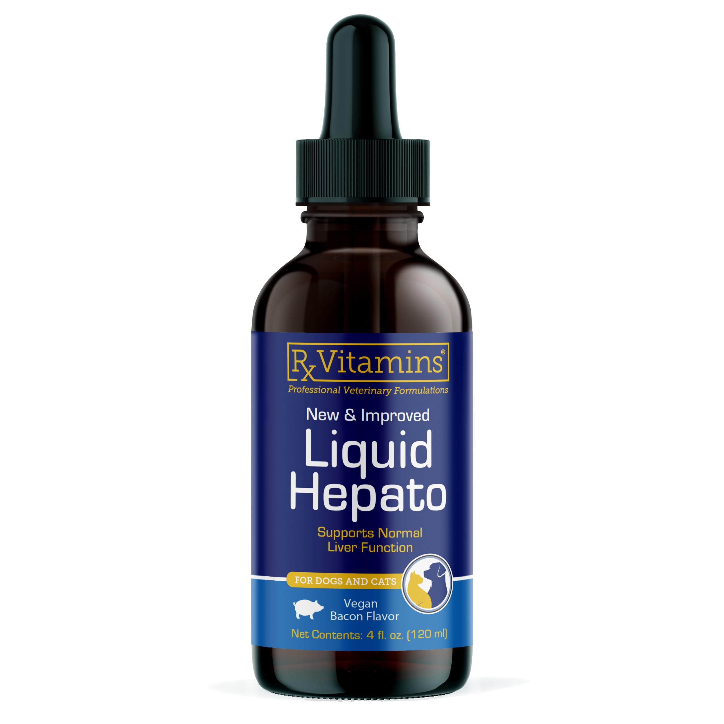Rx Vitamins Liquid Hepato Support for Dogs & Cats - Liver Support Supplement with Milk Thistle for Dogs (Silymarin & Silybinin) 