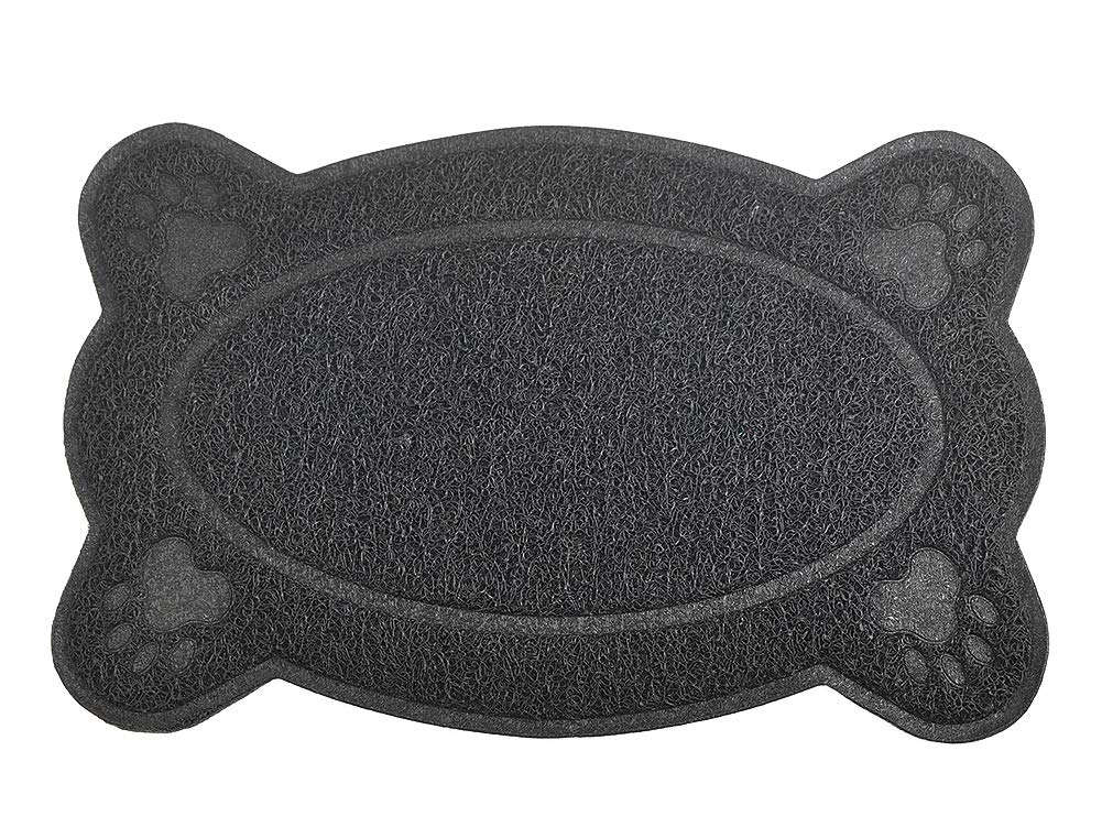 Dm Cat Litter Box Debris Catcher Mat,Kitty Scatter Control Rug,16X10 Inches,5 Colors Available (Black)