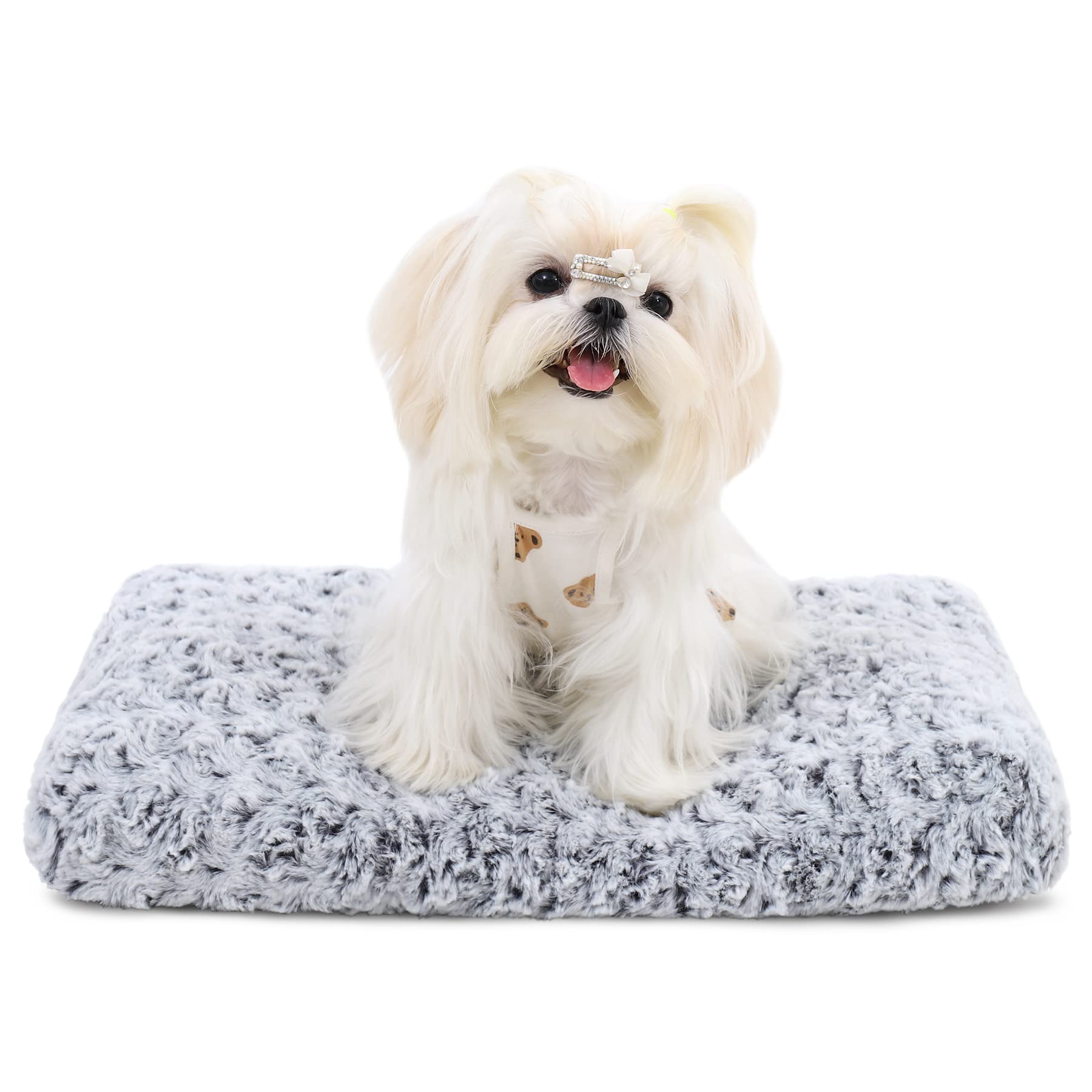 Washable Dog Bed Deluxe Plush Dog Crate Beds Fulffy Comfy Kennel Pad Anti-Slip Pet Sleeping Mat For Large, Jumbo, Medium, Small 