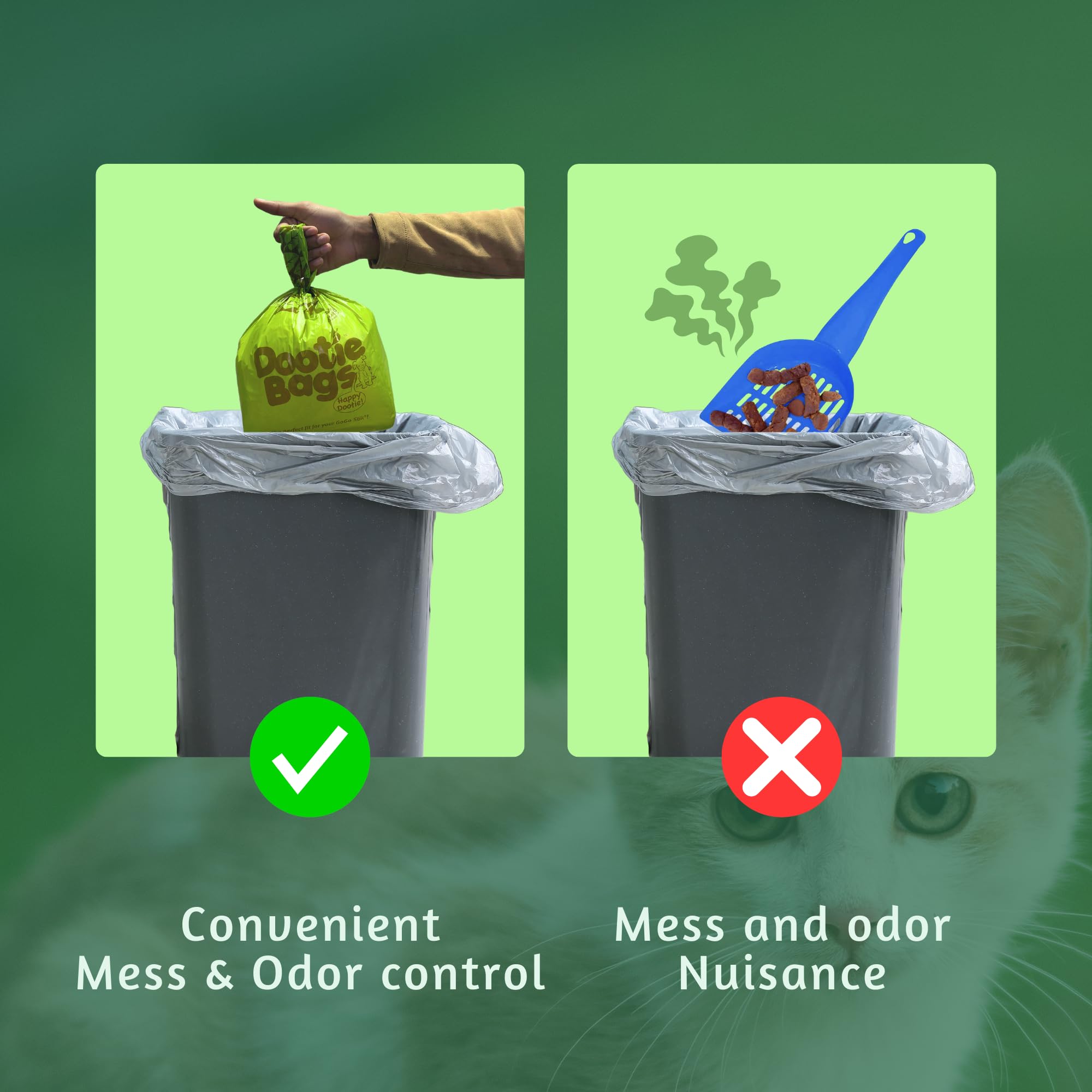 Pooch Approved Dootie Bags - Dog Poop Bags - Tie-Handles - 100 Count Dootie Strong Leakproof Bags - Perfect for Dogs & Cats - Li