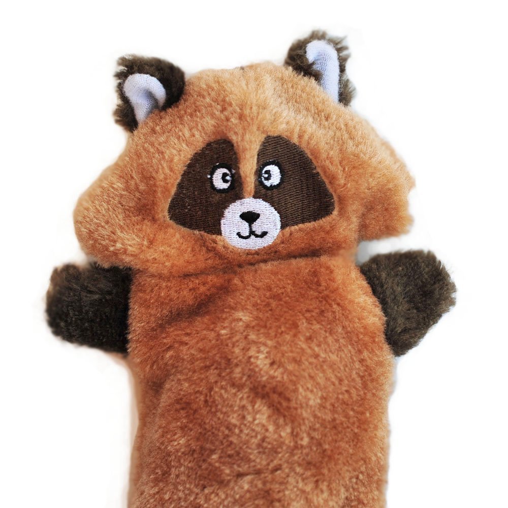 Zippypaws Zingy Racoon, 15' - Dog Toys No Stuffing, Squeaky Dog Toy For Small & Medium Dogs, Interactive Puppy & Dog Chew Toys Without Stuffing For Boredom, Bulk Multi-Pack Of 3