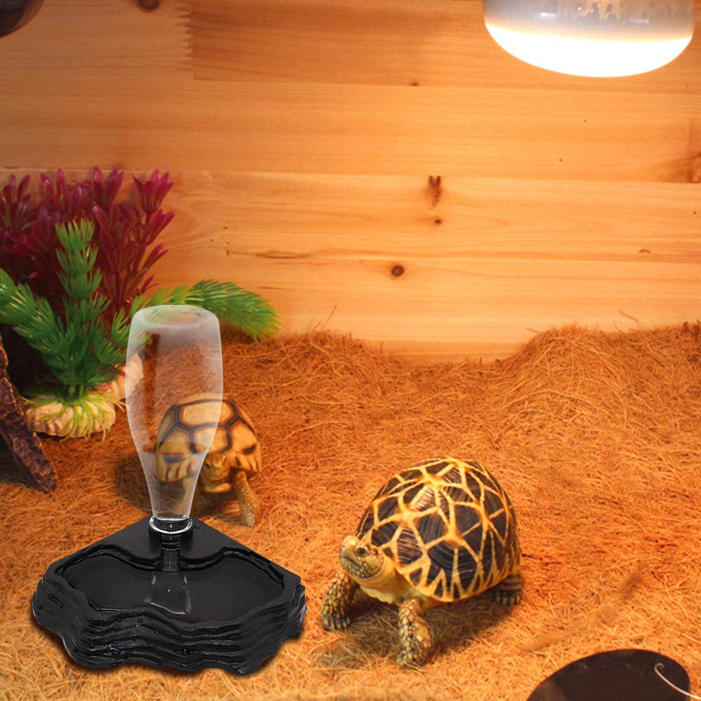 Slson Reptile Water Feeder Automatic Water Dispenser Waterer 13.5Oz Feeding Accessories For Turtle Bearded Dragons Lizards Geckos For Terrarium Tank