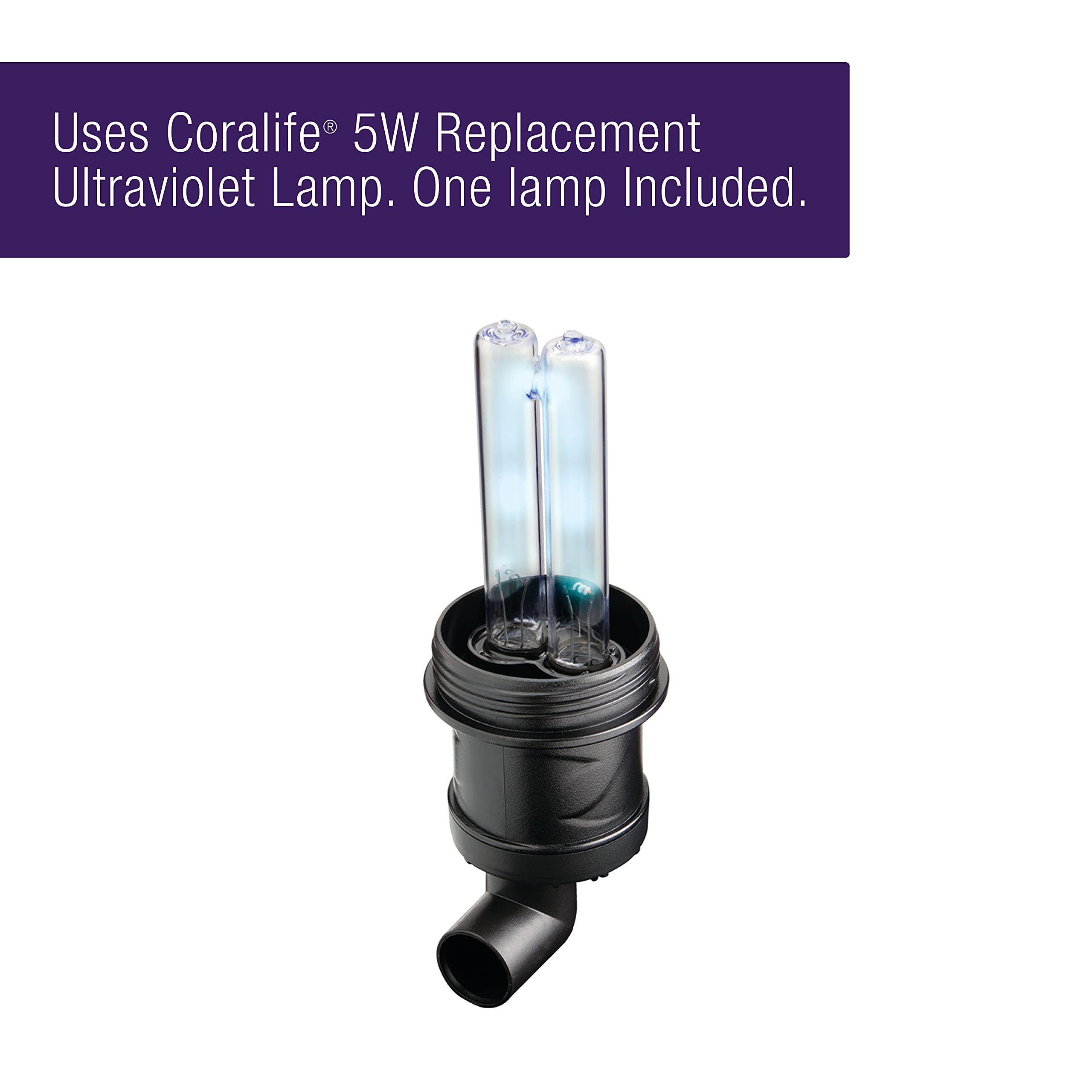 Coralife Aquarium Fish Tank Marine Salt Water Turbo-Twist UV Sterilizer, Mini, For BioCubes