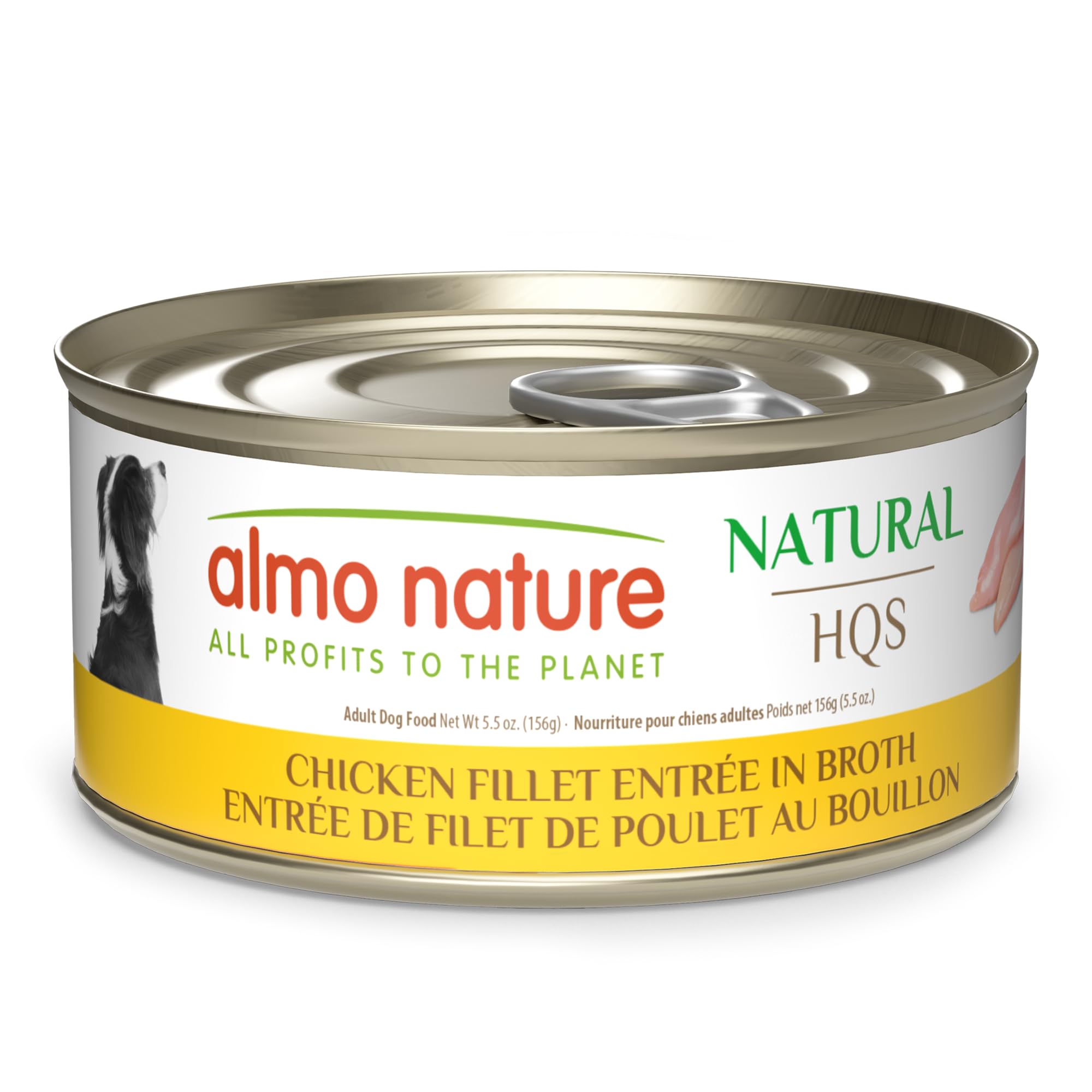 almo nature HQS Natural Wet Dog Food Chicken Fillet Entr  e, Grain Free, Additive Free, Low Fat, GMO Free, 5.5oz Pack of 12