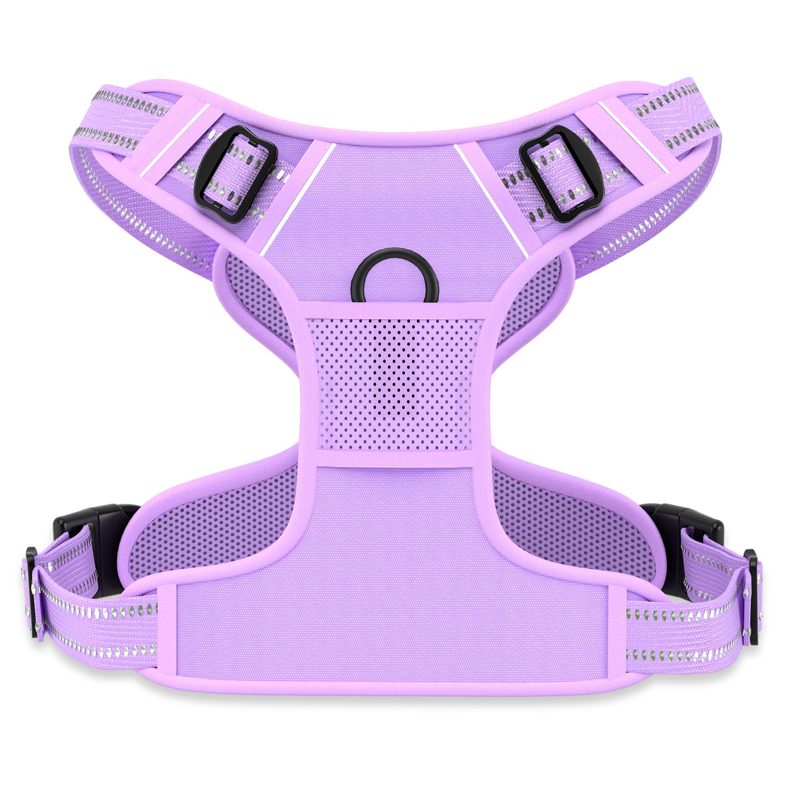 Rnivvi No Pull Dog Harness, Cute Reflective Medium Sized Puppy Kitten Harness, Adjustable Soft Padded Vest for Medium Dogs, Heav