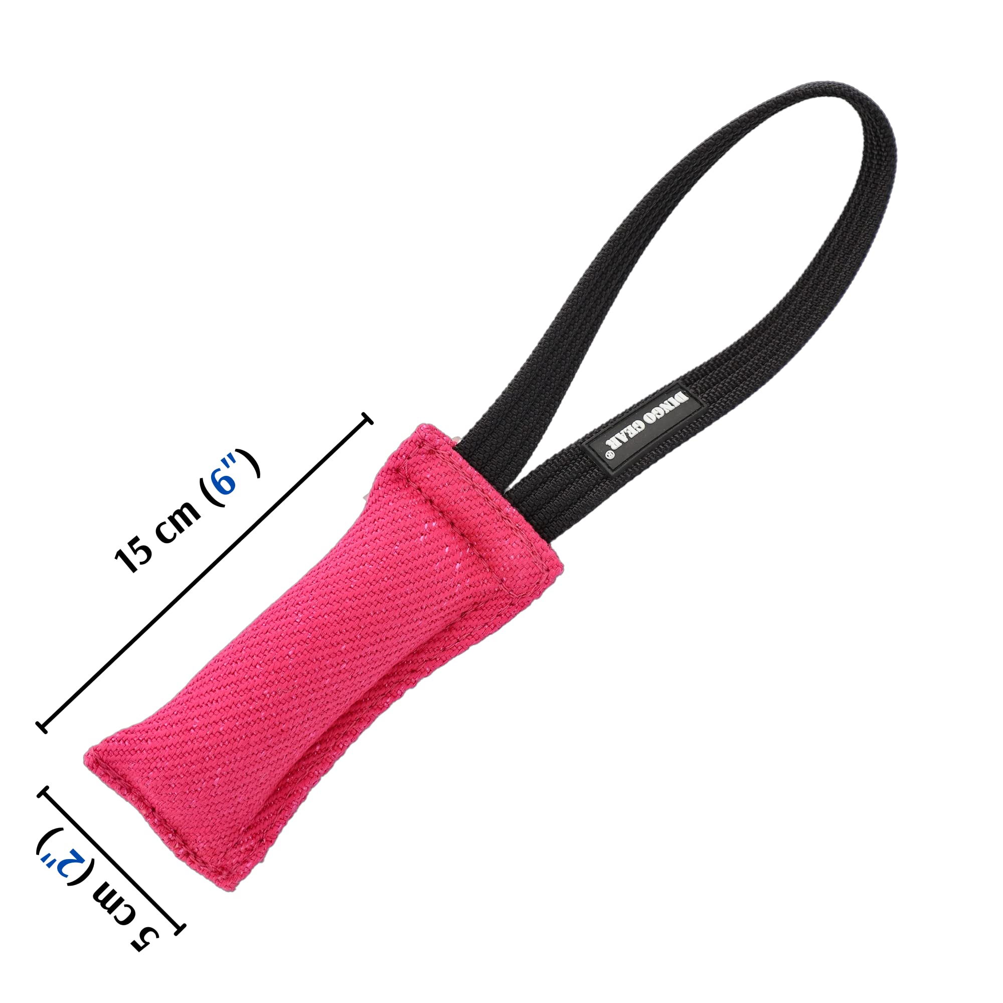 Dingo Gear French Linen tug Toy for Dog, Dog Bumper for Training, Agility, tug of war, Dog bite Pillow for Strong Dog, 1handle 6