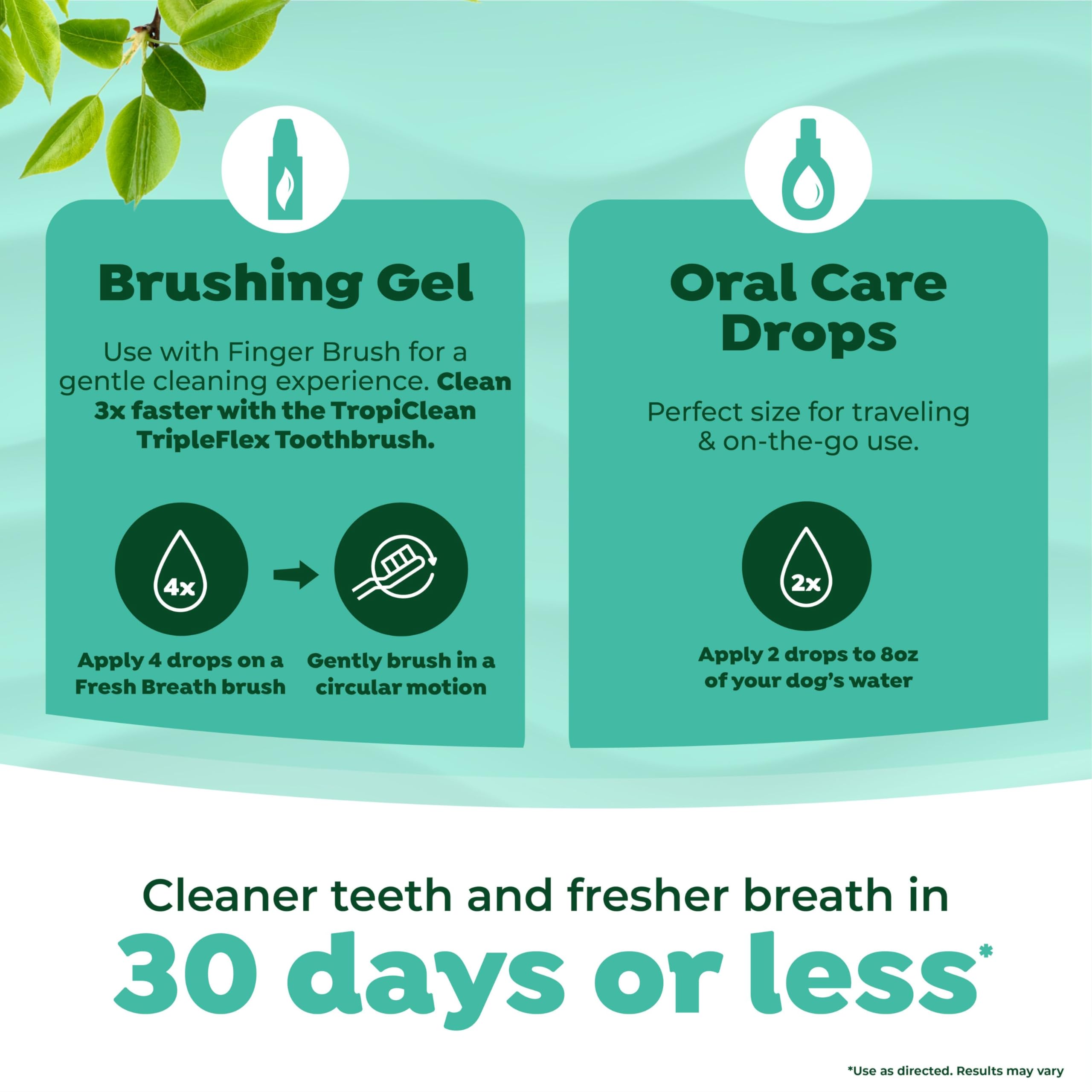 TropiClean Fresh Breath & Tartar Control Total Care System for Large Dogs | Dog Toothpaste & Brush | Dental Gel for Dogs