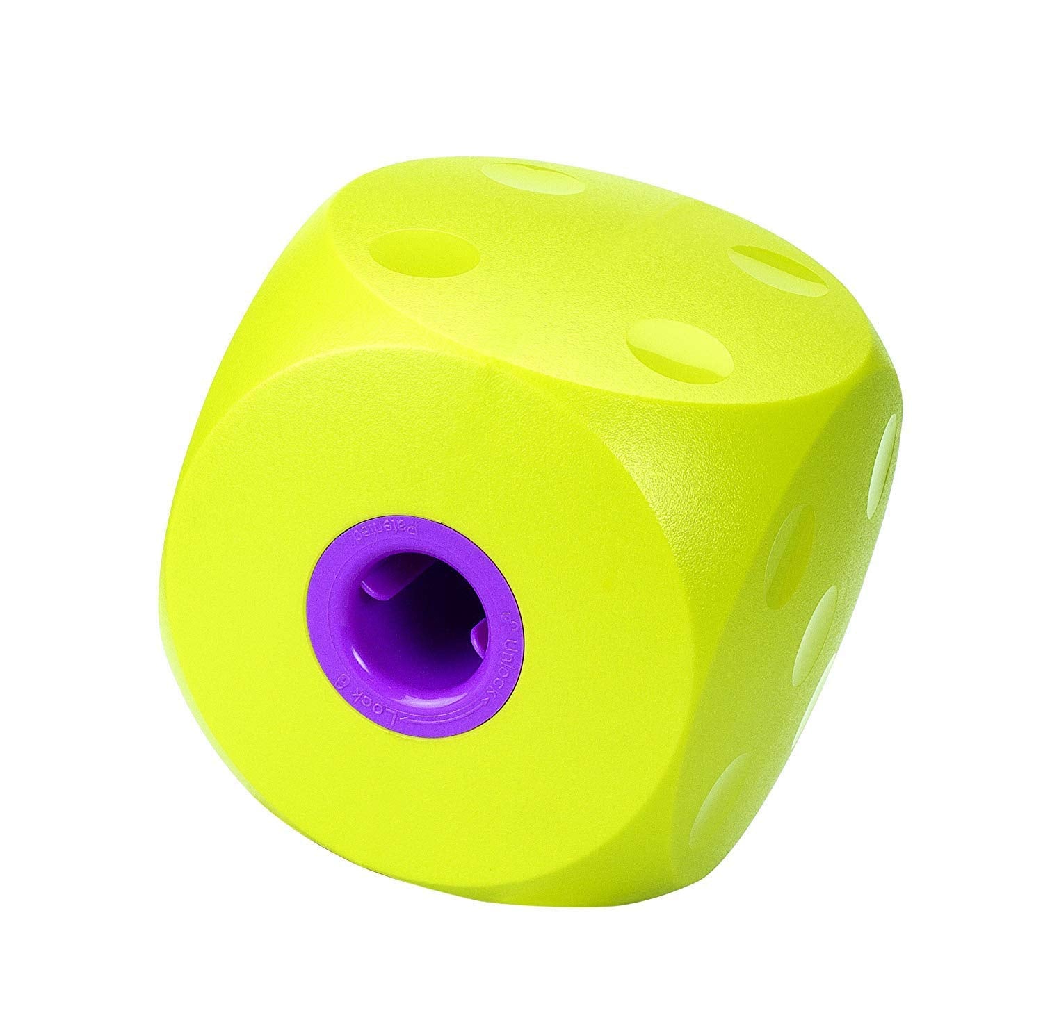 Kruuse Buster Cube Dog Toy - Large, Lime - Interactive Treat Dispensing Puzzle Feeder for Dogs - Durable, Mentally Stimulating E