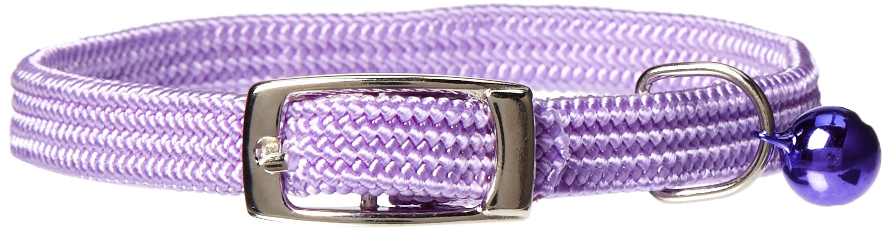 Omnipet Kool Kat Elastic Cat Safety Collar With Bell, Lavender, 10''