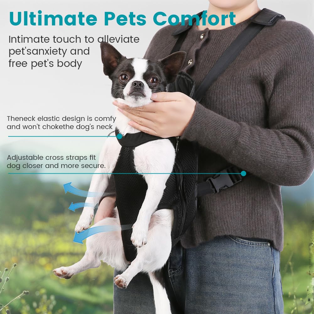 Inspack Dog Cat Backpack Carrier, Dog Carrier Backpacks For Small Medium Dogs, Pet Dog Front Chest Carriers Backpack, Puppy Carr