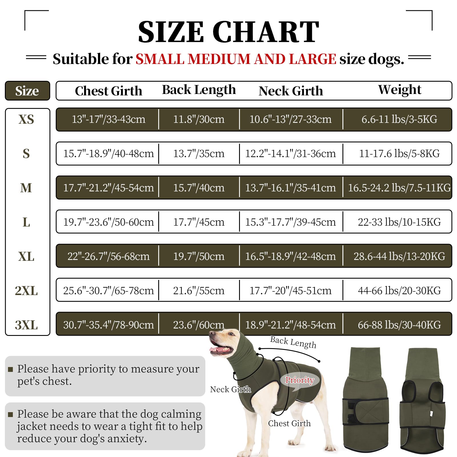 Rozkitch Dog Anxiety Vest Hoodie With Head Cover, Jacket For Noise Block & Ear Protection, Calming Coat For Travel & Vet Visits