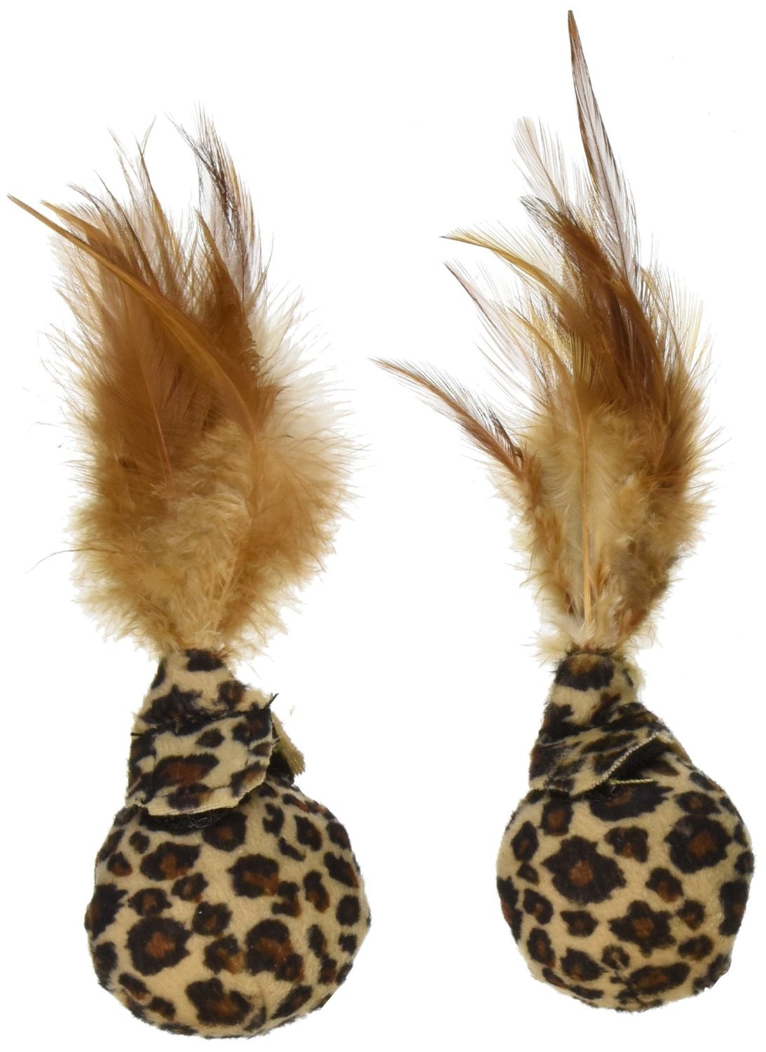 Petlinks (2 Count) Feather Flips Plush Ball Cat Toys - Blue, 2 Count