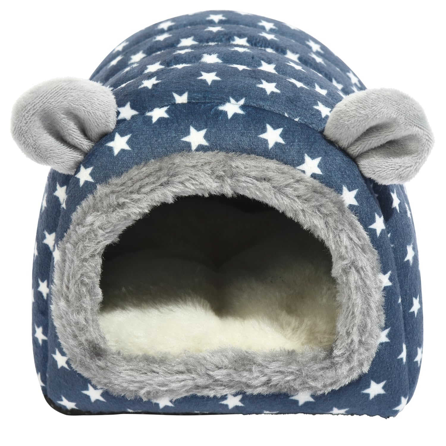 YUANST Hedgehog Bed Cave Nest Hideout, Hamster Guinea Pigs Small Animals Cage Supplies Warm House (Blue)