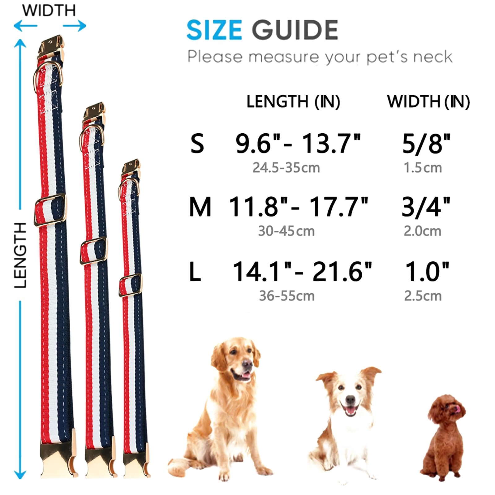 Nisiye Luxury Dog Collar, Cute Dog Collars, Durable Pet Collars With Metal Buckle Safety For Large Dogs
