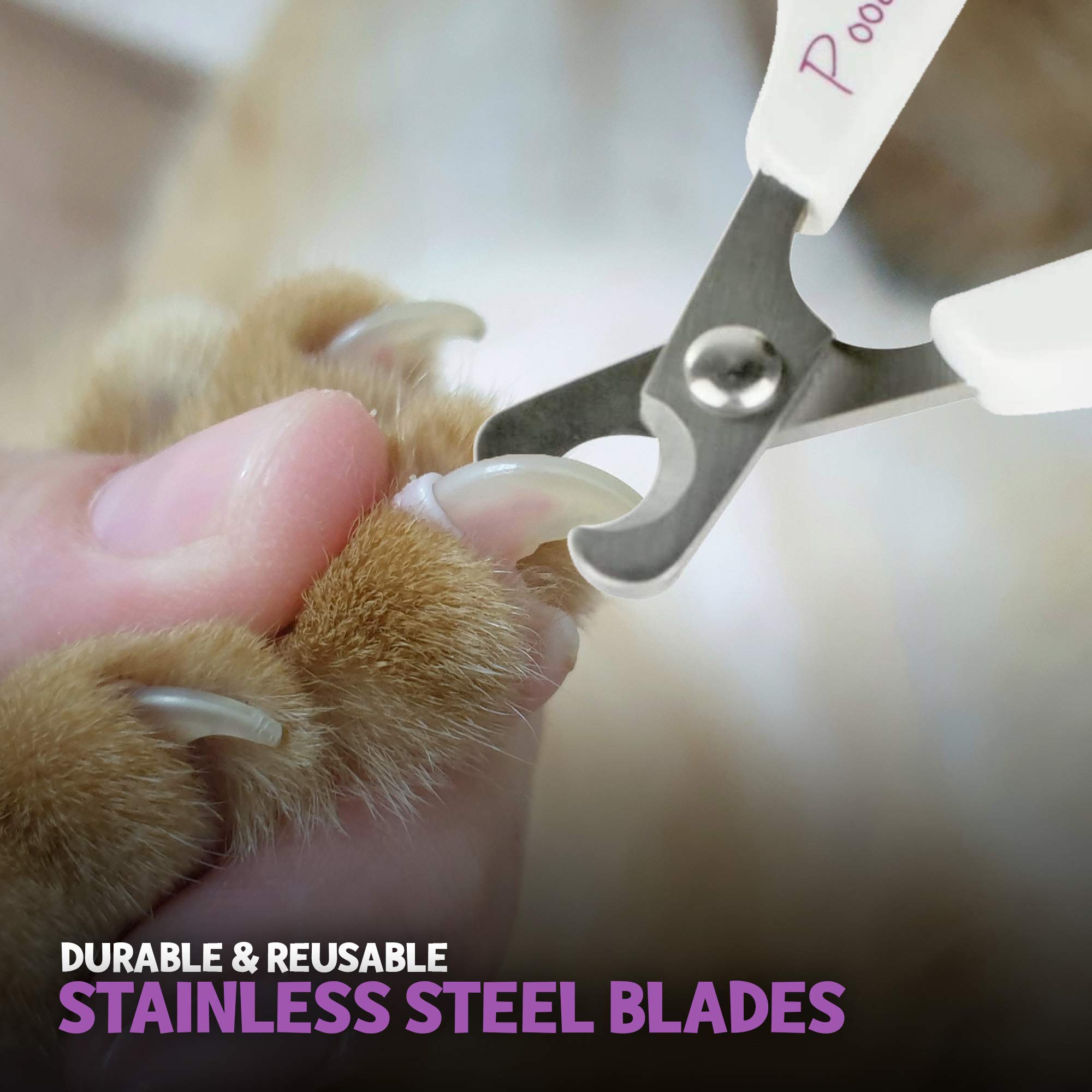 Cat Nail Clipper, Dog Nail Trimmers - Pet Claw Scissors For Cats, Dogs, Rabbits & Small Animals - Sharp Stainless Steel Professional Grooming Tool - Gentle Yet Effective