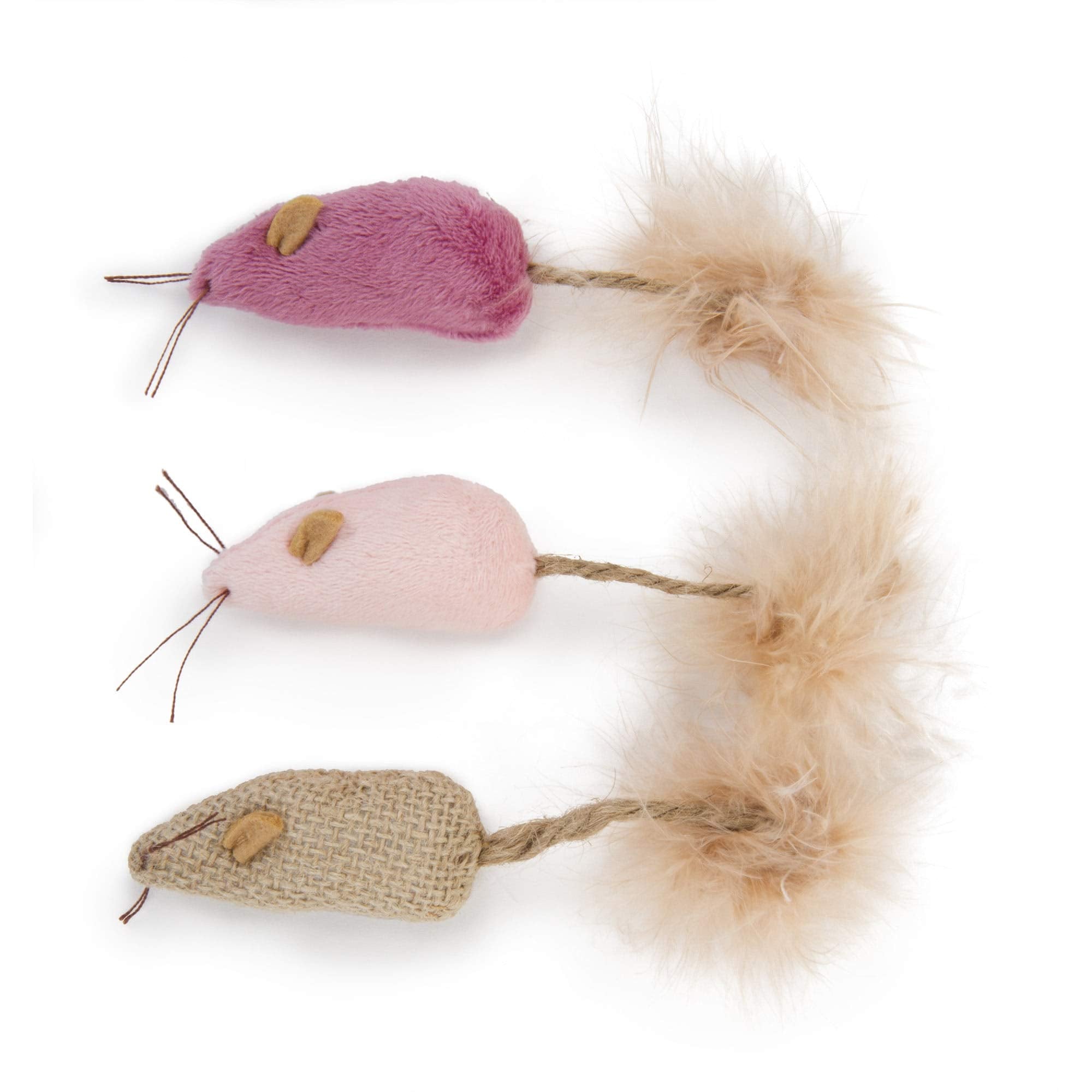 Petlinks (3 Count) 3 Blind Mice Catnip Cat Toys - Randomly Selected Color, 3 Count