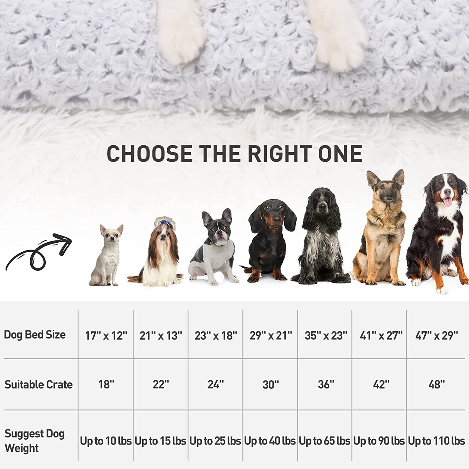Ksiia Washable Dog Bed Deluxe Plush Dog Crate Beds Comfy Kennel Pad Anti-Slip Pet Sleeping Mat For Large, Jumbo, Medium, Small Dogs Breeds, 35' X 23', Gray
