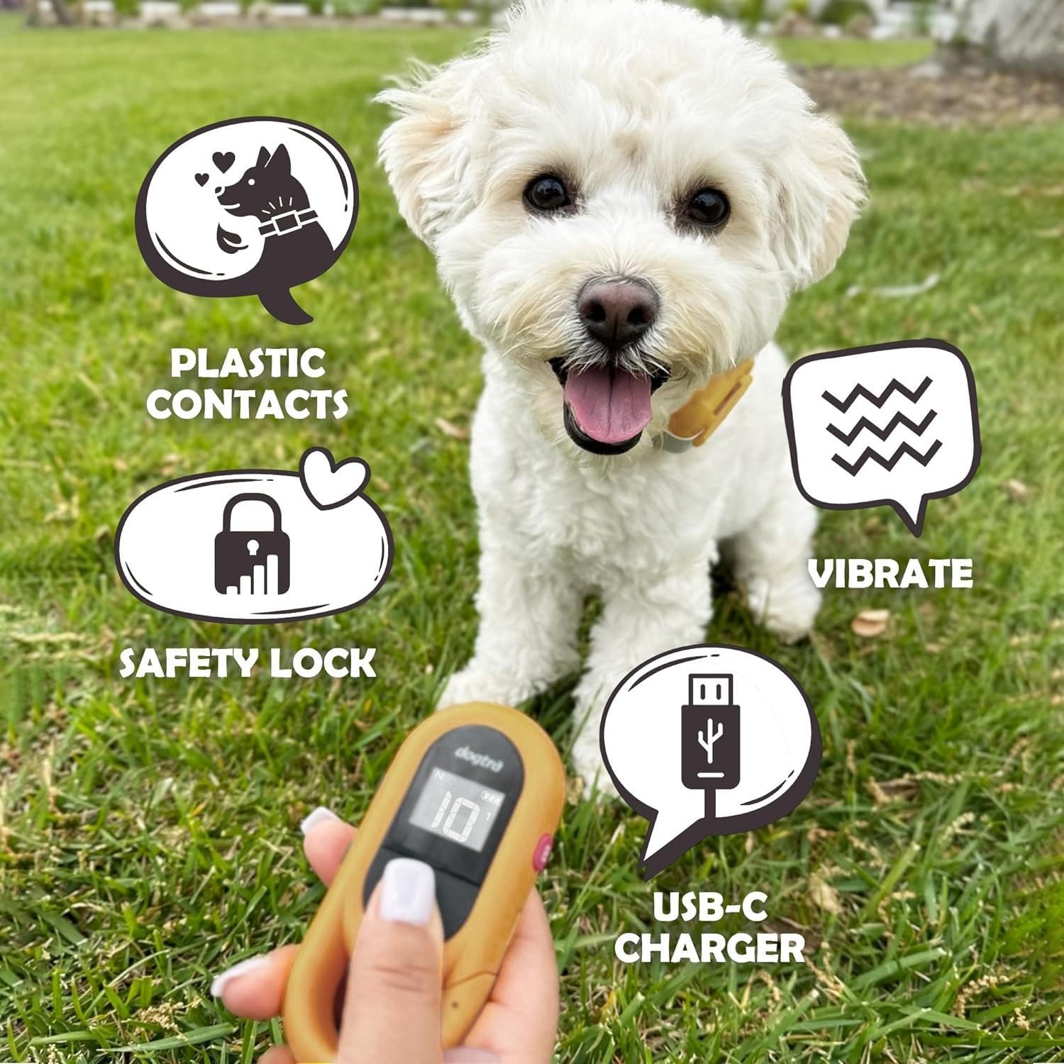 Dogtra Cue Gen 2 Tan - Customizable E-Collar For Dogs Training Collar With Remote - Easy, Safe, Beginner-Friendly Design - 99 Le