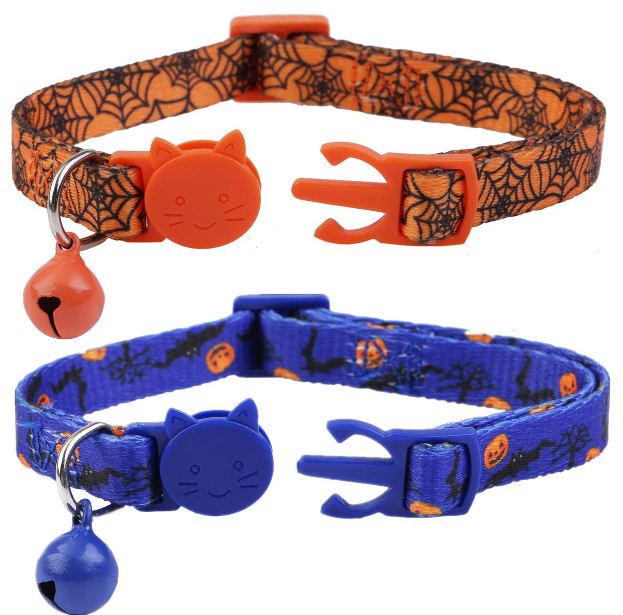 Halloween Cat Collar Set Of 2 Kitten Collars