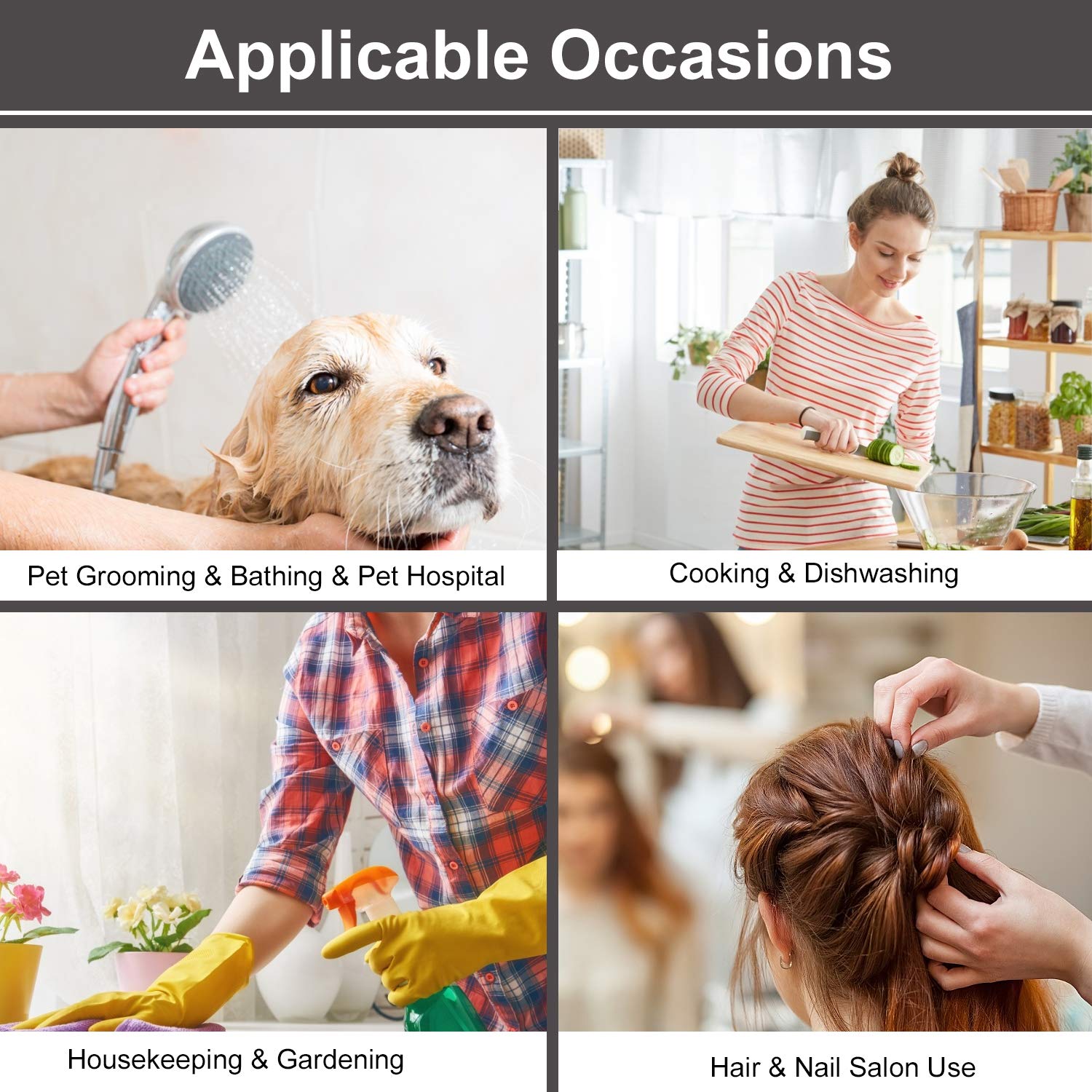 Noverlife Short Sleeves Grooming Workwear With 2 Pockets, Xl Size, Anti-Static Splash Proof Pet Beautician Smock Work Clothes, D