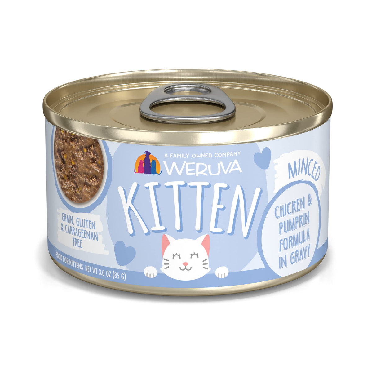 Weruva Kitten, Chicken & Pumpkin Formula In Gravy, 3Oz Can (Pack Of 12)