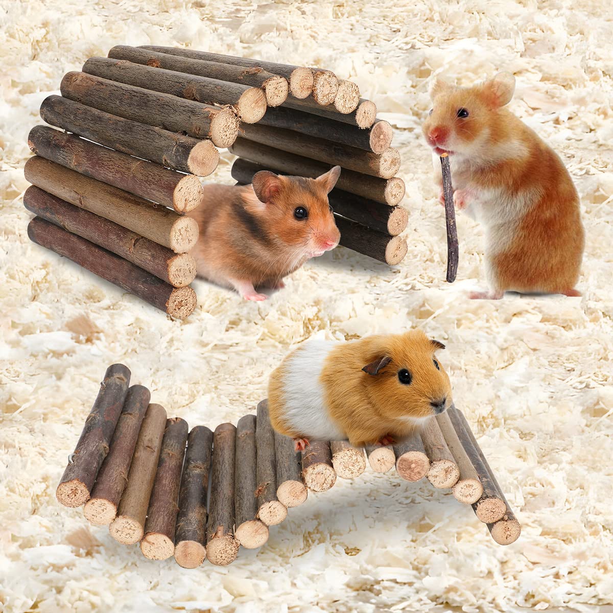 Hamster Toys Guinea Pig Toys Hamster Wheel Hamster Cage Accessories Small Animal Molar Chew Toys For Chinchillas,Gerbils,Mice,Ra