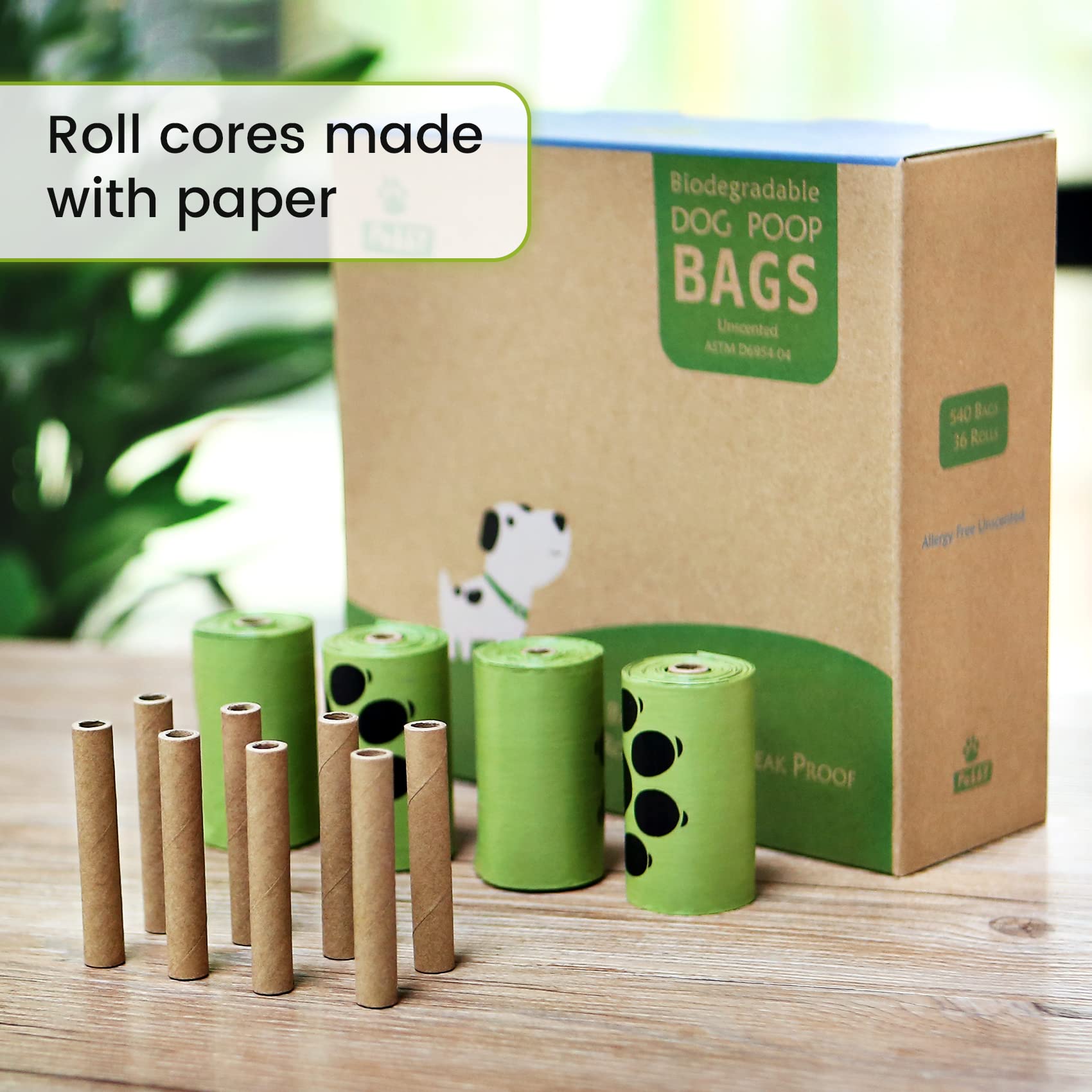 PobbY Dog Poop Bags, 540 Count Unscented Refill Rolls, Durable 9" x 13" Thick Polyethylene Bags for Dogs