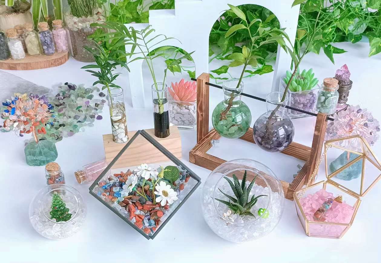 1lb Fluorite Crystal Aquarium Gravel Polished Tumbled Stones Irregular Shaped Crystal Chips Bulk Natural Gemstone Rocks Vase Fil