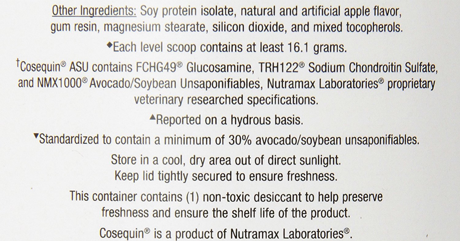 Nutramax Cosequin ASU Joint Health Supplement for Horses - Powder with Glucosamine, Chondroitin, ASU, and MSM, 1320 Grams