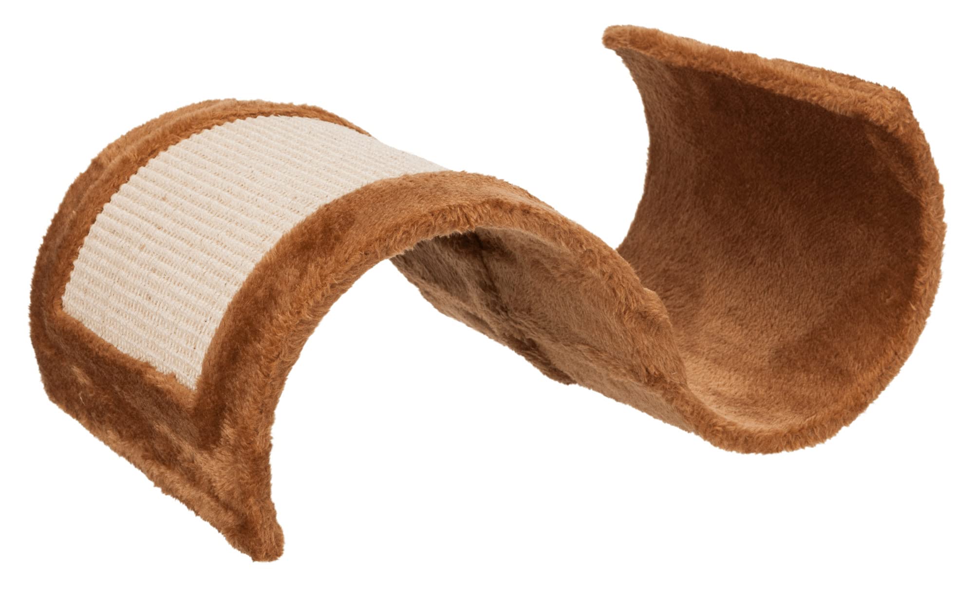Trixie Wavy 1-Level 7-In Sisal & Plush Cat Scratching Surface, Brown