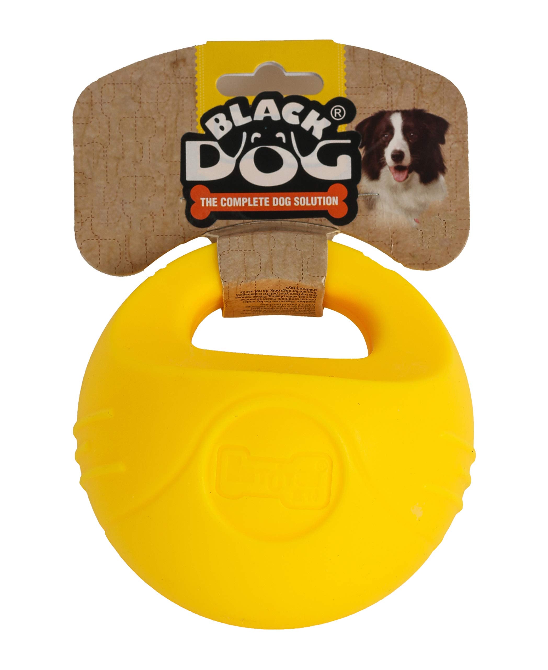 BLACK DOG Toys for Squeaky Interactive Fetch & Play with Dogs/Puppies (Small, Handle Ball)