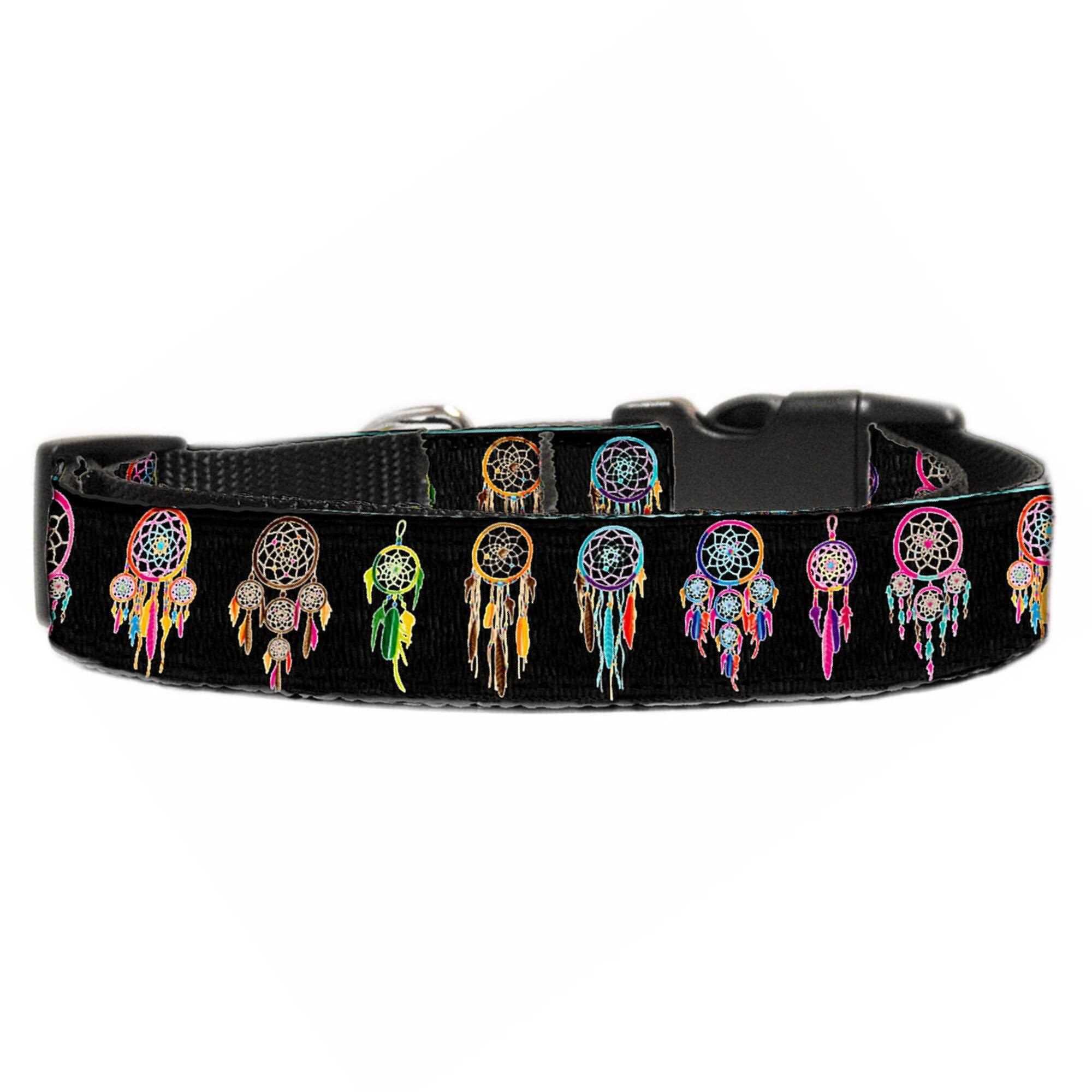 Pet Dog & Cat Nylon Collar or Leash, "Dreamcatcher" LG Collar