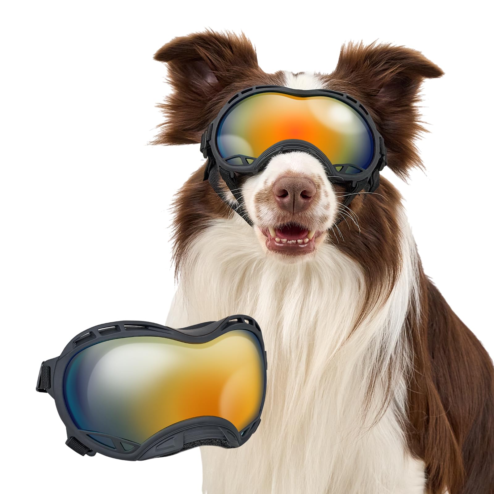 Onetigris Dog Goggles, Dog Sunglasses For Large Dogs With Adjustable Strap Uv Protection, Windproof, Suitable For Medium Large B