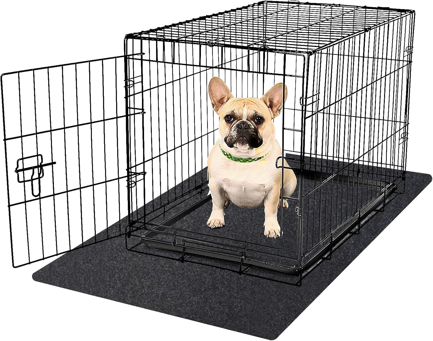 NYFITY Kennel Pad Dog Crate Mat Liner, Absorbs Urine, Waterproof, Non-Slip, Washable Puppy Pee Pad for Kennel Training - Under P