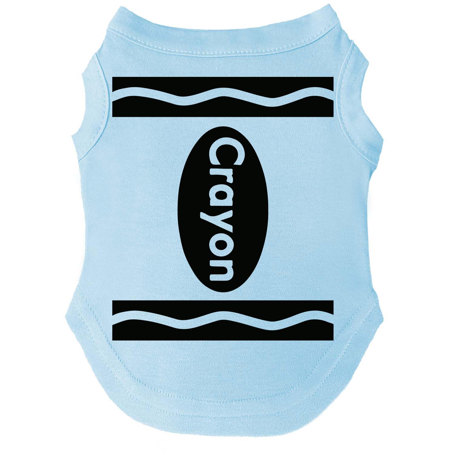 Crayon Costume Halloween Dog Tee Shirt Sizes For Puppies, Toys, And Large Breeds (Baby Blue, 4X-Large 410)