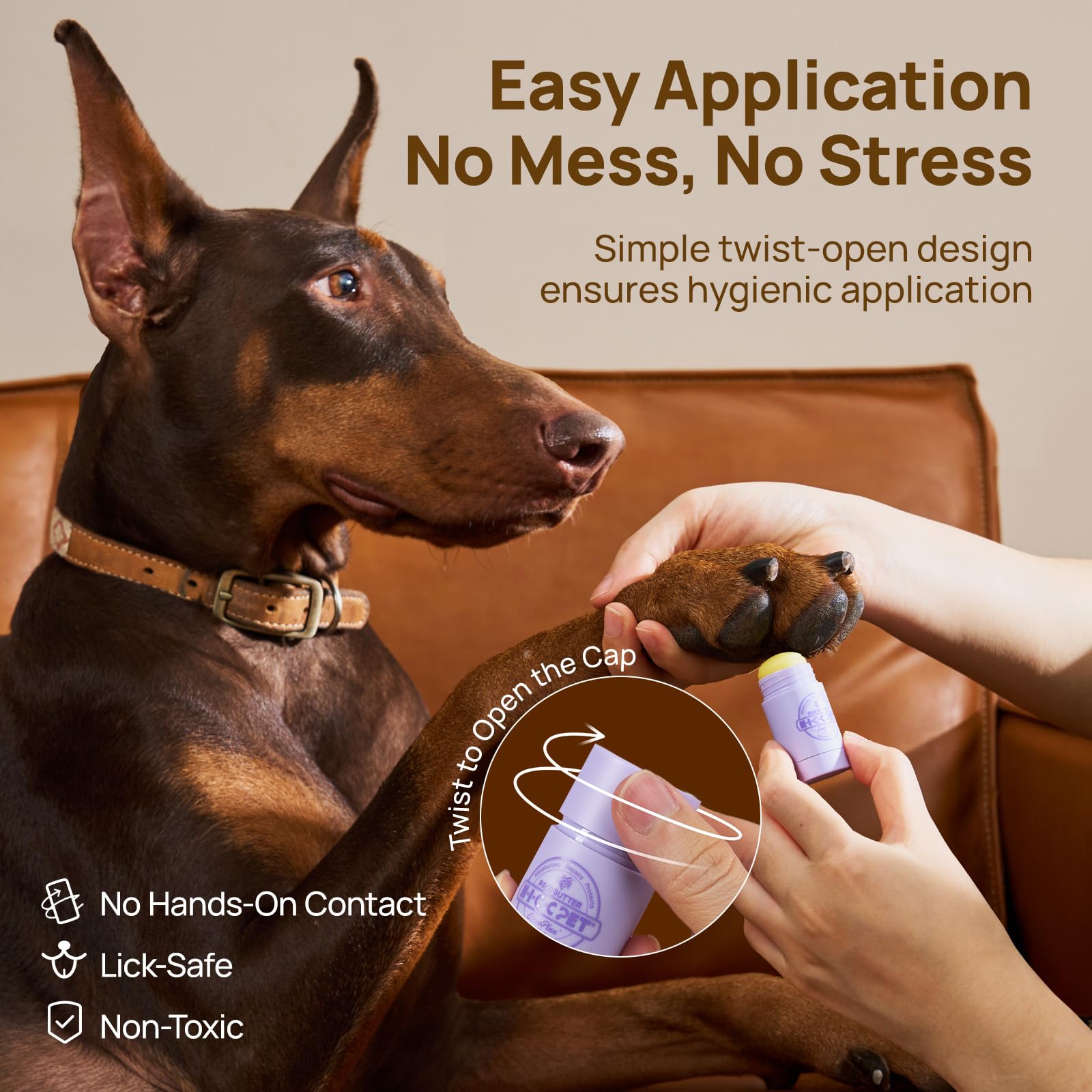 Hicc Pet Dog Paw Balm 0.21 Oz For Dogs & Cats, Soothing Paw Balm Dogs Lick Safe, Moisturizing And Healing Dry Cracked Paws Cat P