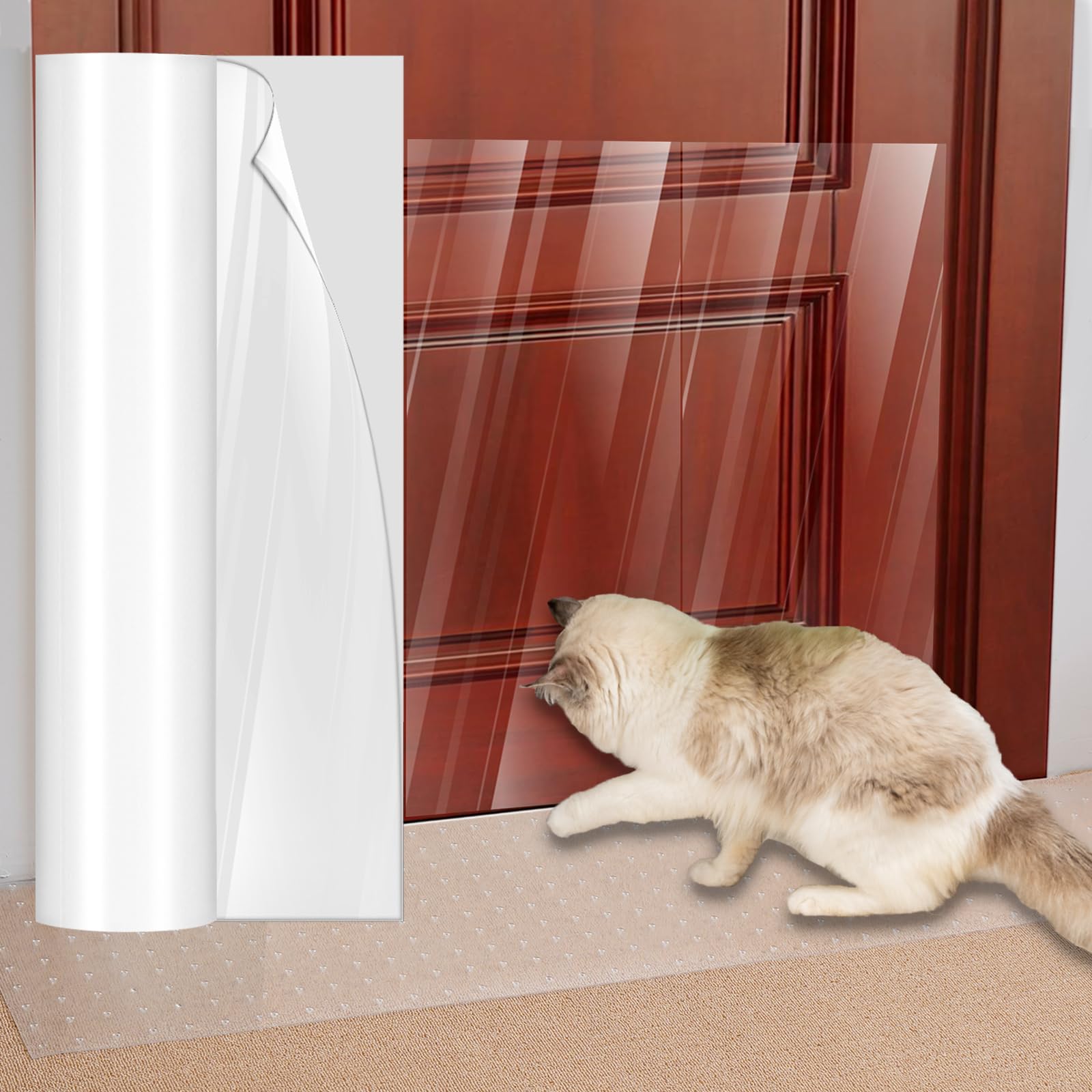 Uross Cat Doorway Protector - Anti-Scratch Mat For Pets, Set Includes Under Door Cat Scratch Protector