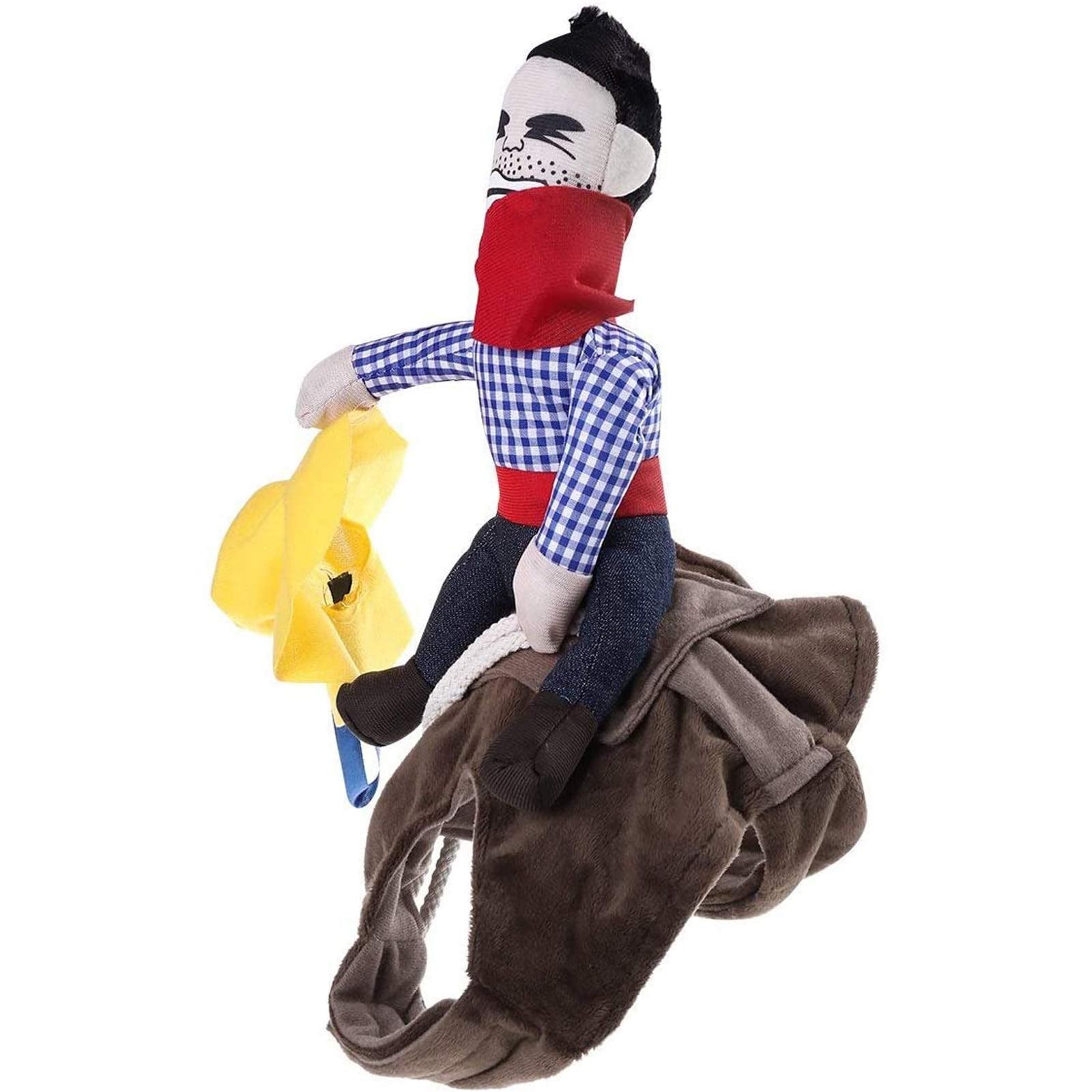 Ismarten Cowboy Rider Dog Costume For Dogs Outfit Knight Style With Hat Pet Costume For Halloween Day (Medium)