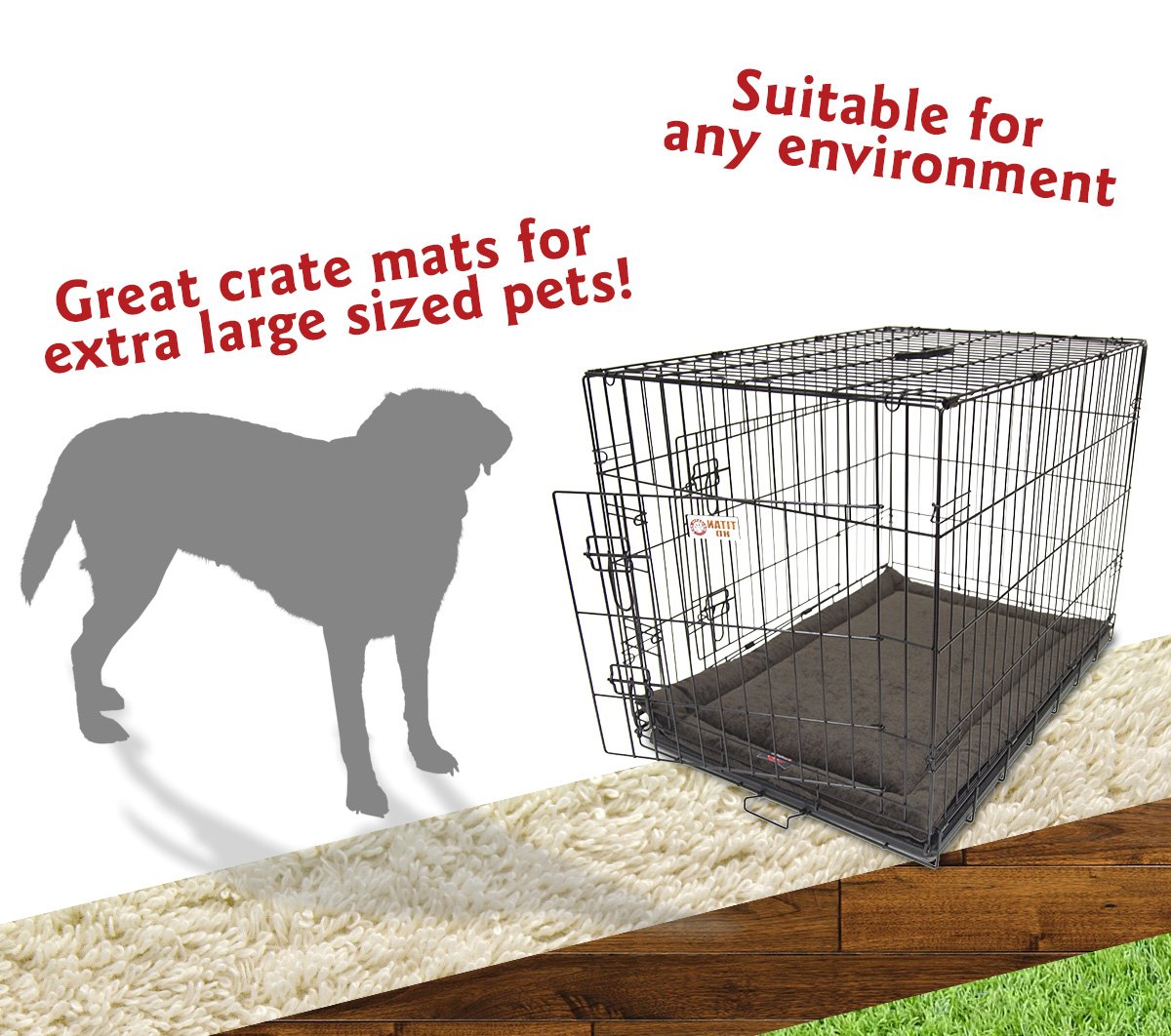 48 Villa Storm Gray Crate Dog Bed Mat By Majestic Pet Products