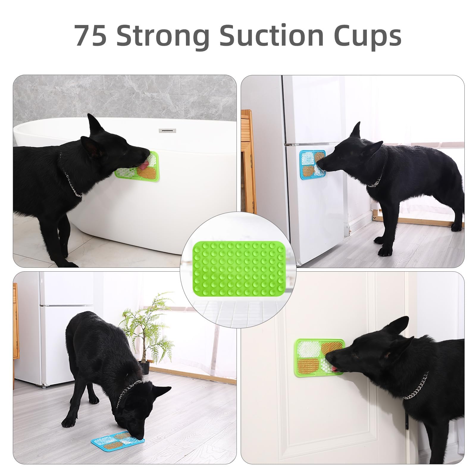 Mateeylife 2Pcs Large Lick Mat For Dogs And Cats With Suction Cups, Dog Lick Mat For Anxiety Relief, Dog Enrichment Toys For Bor