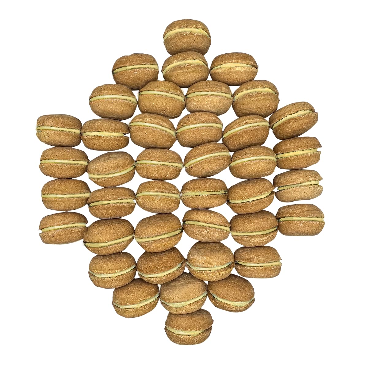 Bonne et Filou Dog Treats Creme Brulee Cupcakes - Gourmet Macaron Cakes, 40 Count Bulk Pack - Healthy & Delicious Human Grade Sn