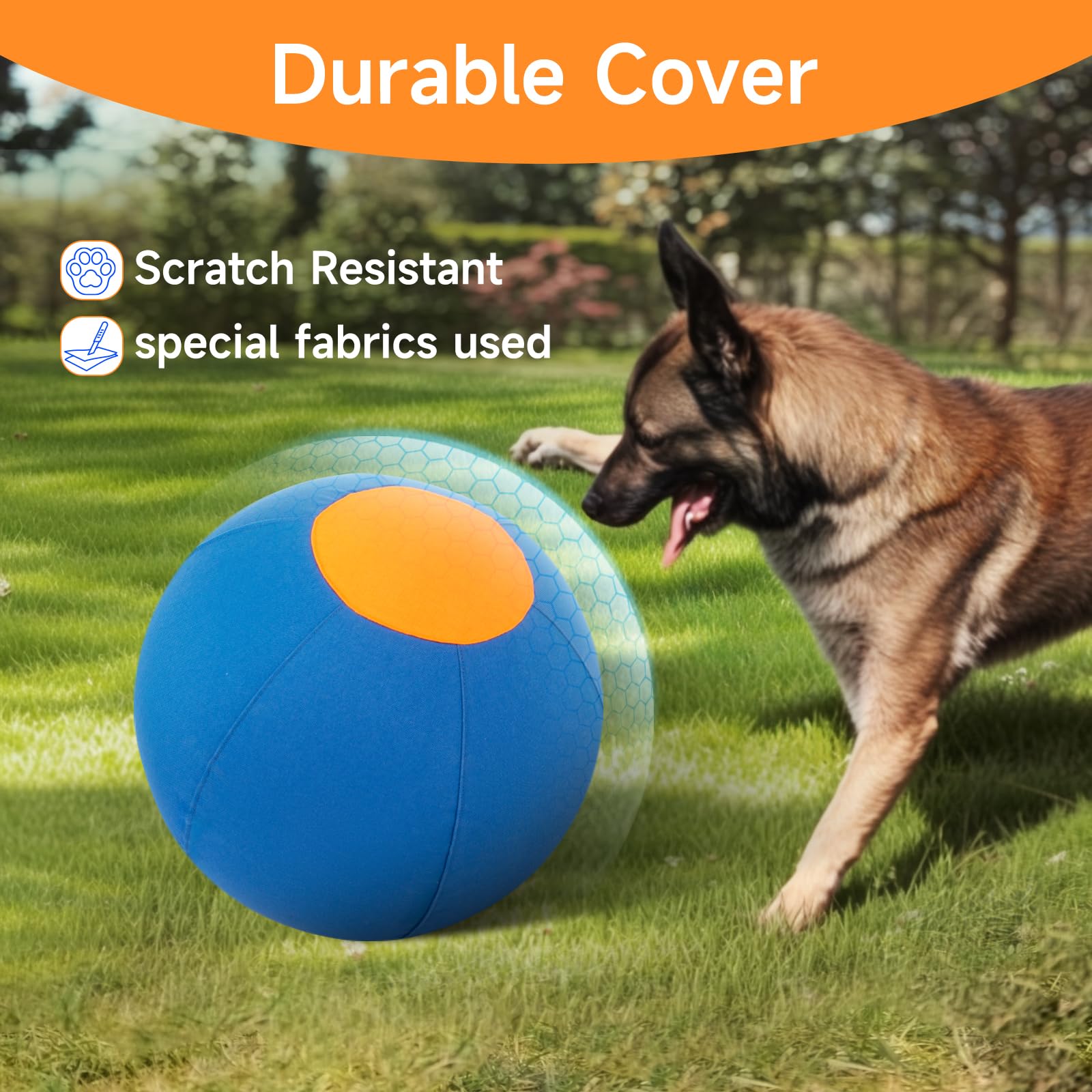 Tailwaggers Jingle Herding Ball For Dogs,Durable Cover For Long-Lasting Dog Toys, For Exercise Andentertainment Dogs In Backyard