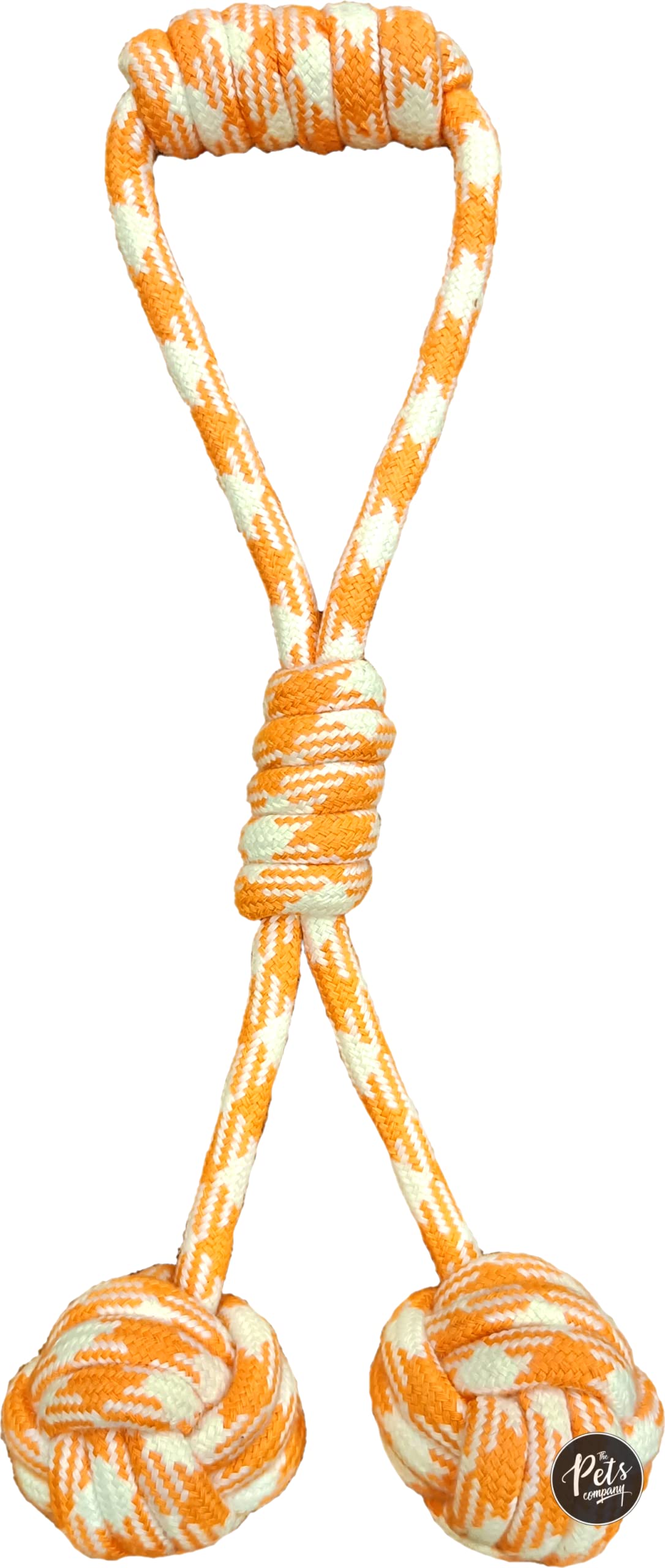 The Pets Company Natural Tug Ball with Knot Dog Rope Toy for Aggressive Chewers, Dental Tug Dog Toys for Medium & Large Dogs