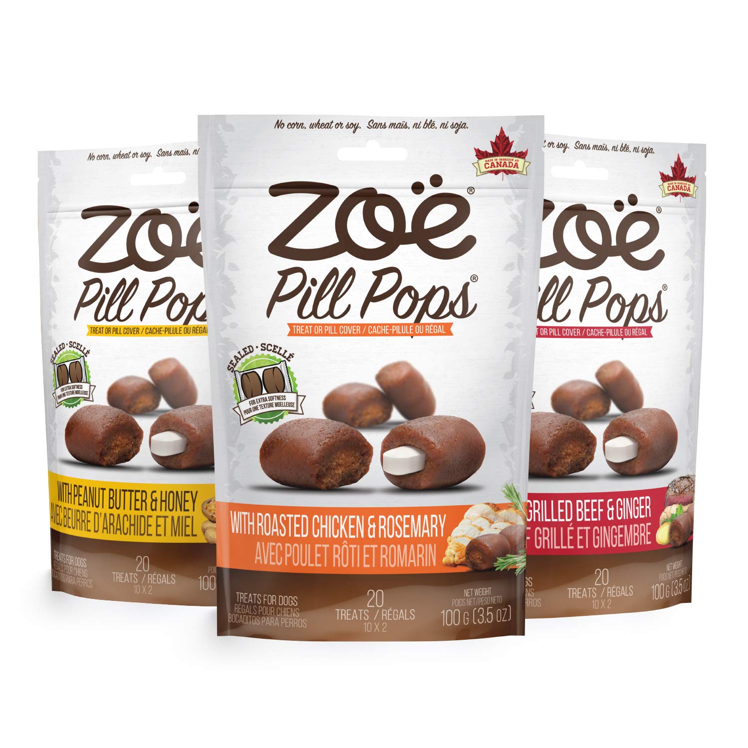 Zoe Zo Pill Pops for Dogs, Healthy Dog Treats, All Natural Dog Treats to Hide Medication, Roasted Chicken with Rosemary Recipe,