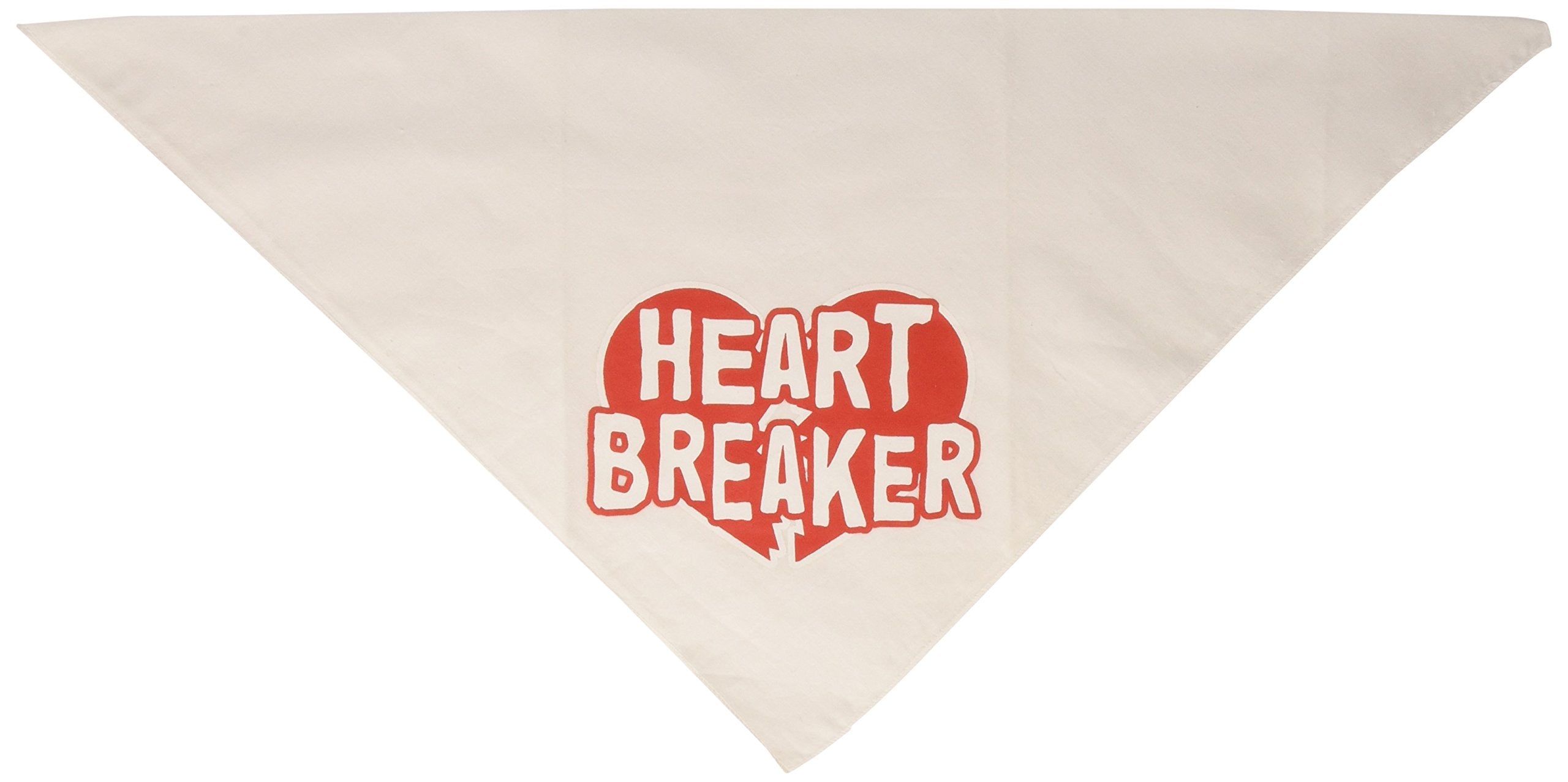 Mirage Pet Products Heart Breaker Screen Print Bandana for Pets, Small, White